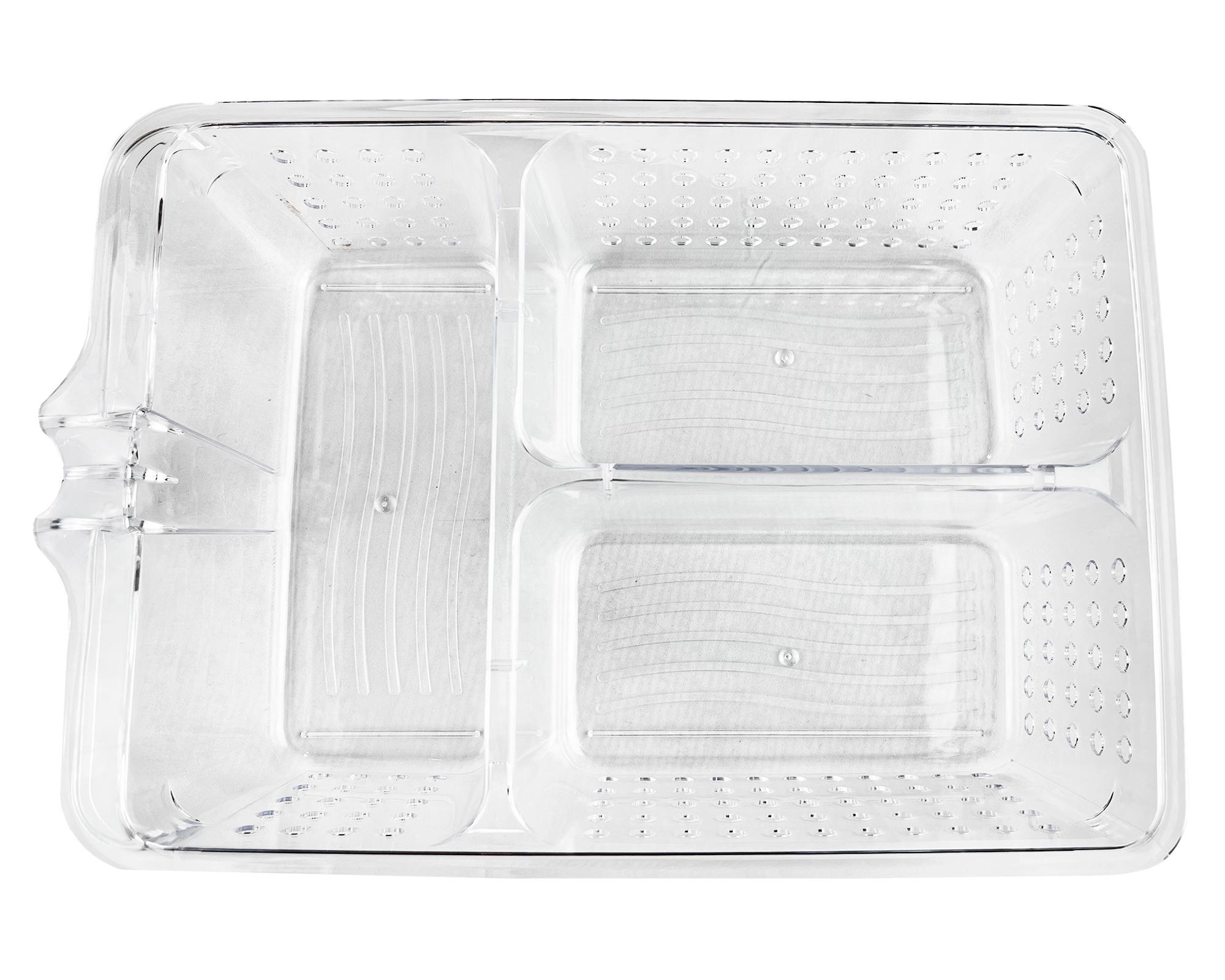 Organizador de cocina multiuso acrílico 3 divisiones-2