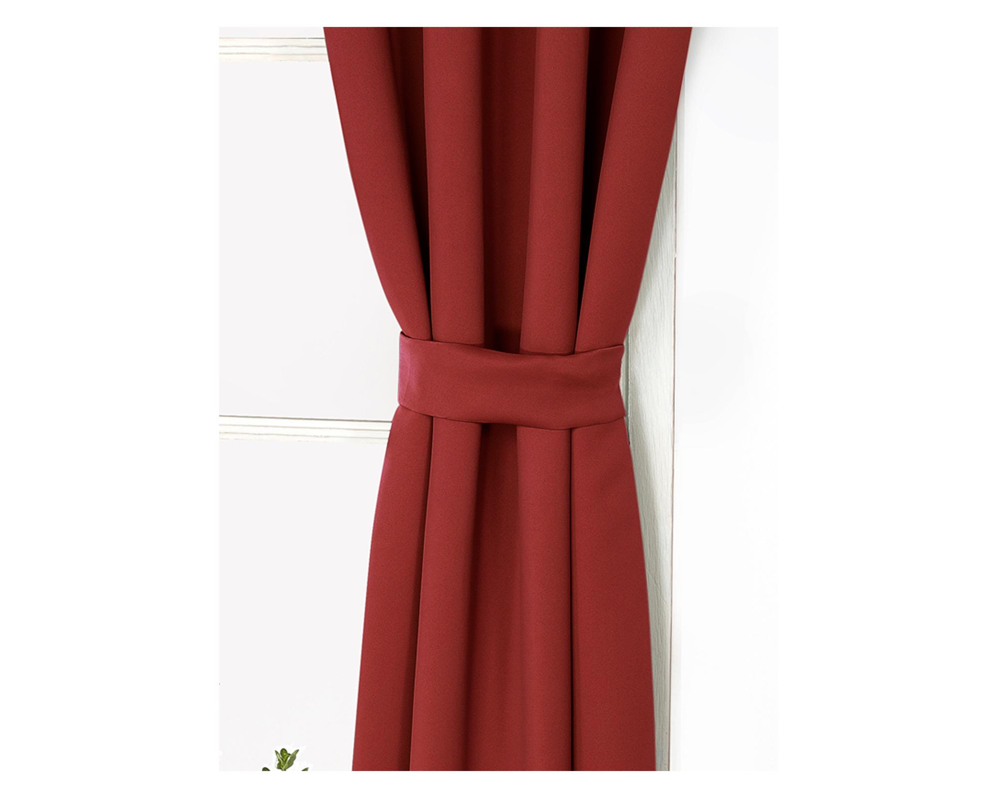 Cortina Black Out 140x220 cm Victoria rojo-1