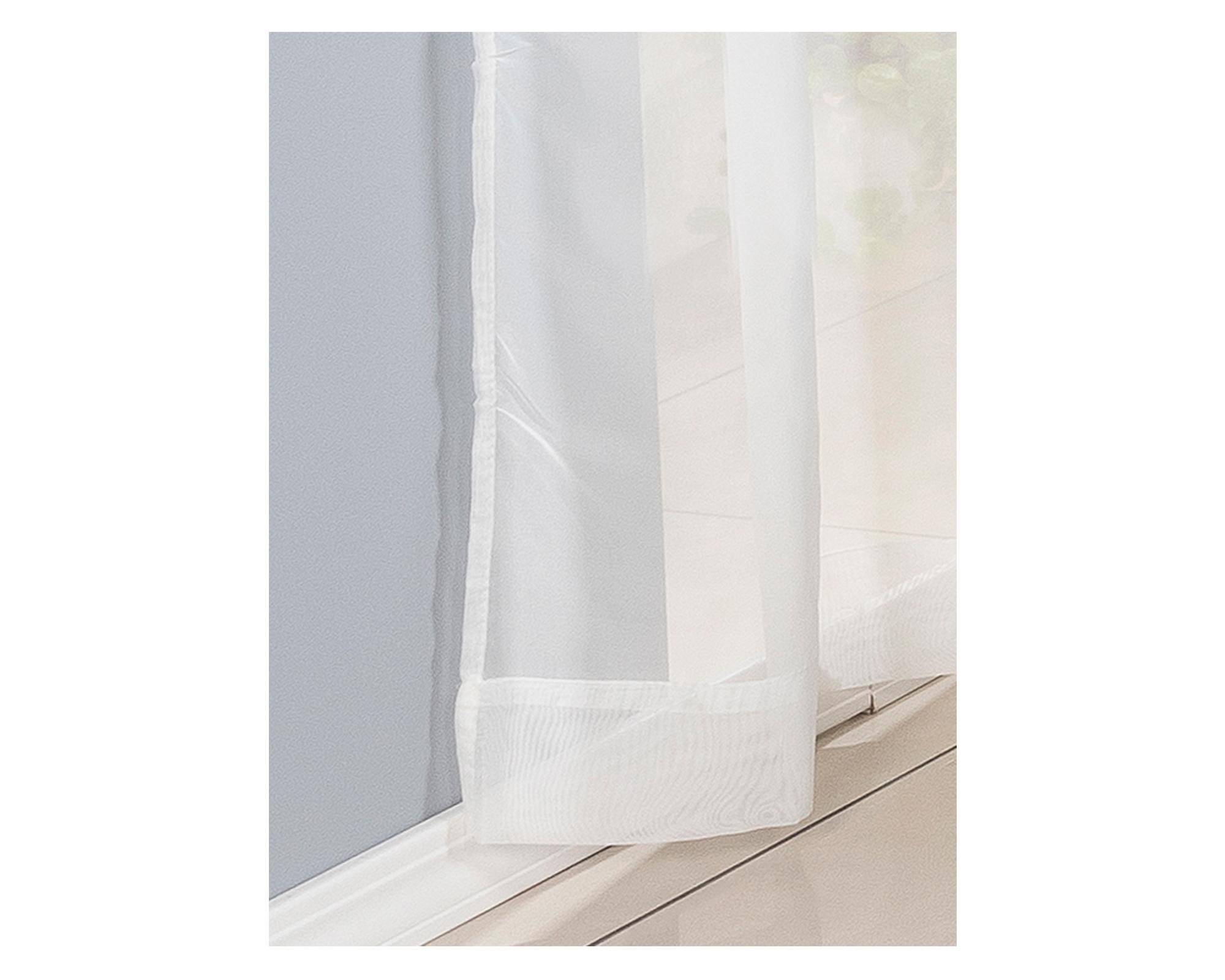 Cortina Velo 145x220 cm Liso argollas blanco-2