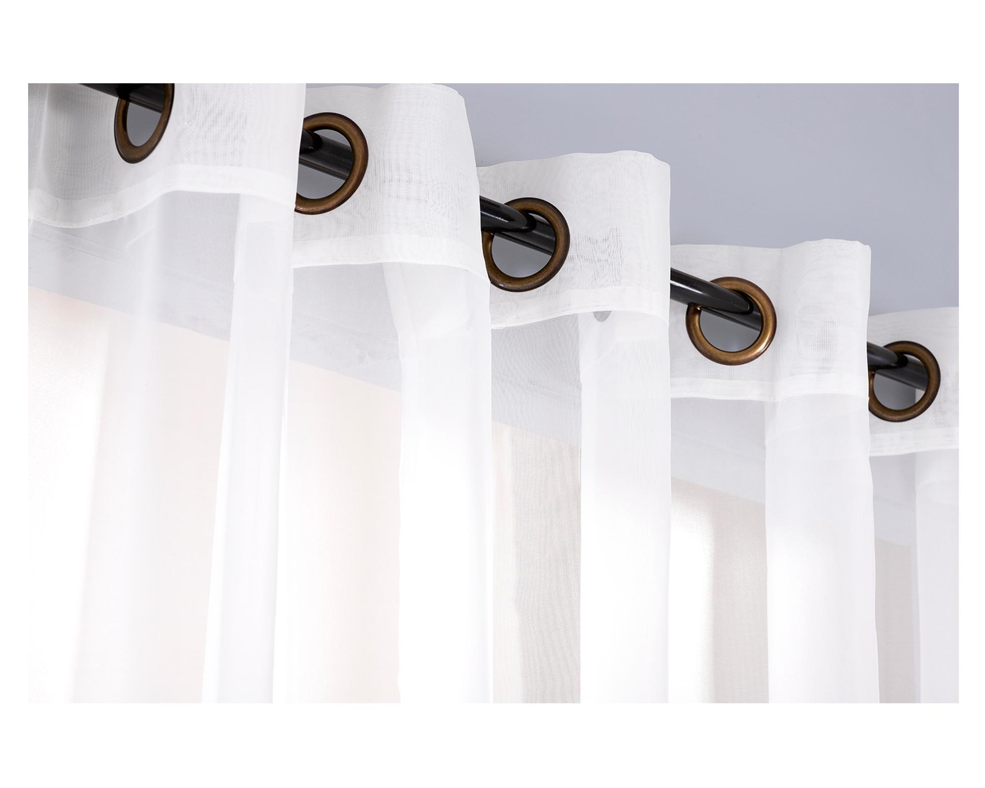 Cortina Velo 145x220 cm Liso argollas blanco-1