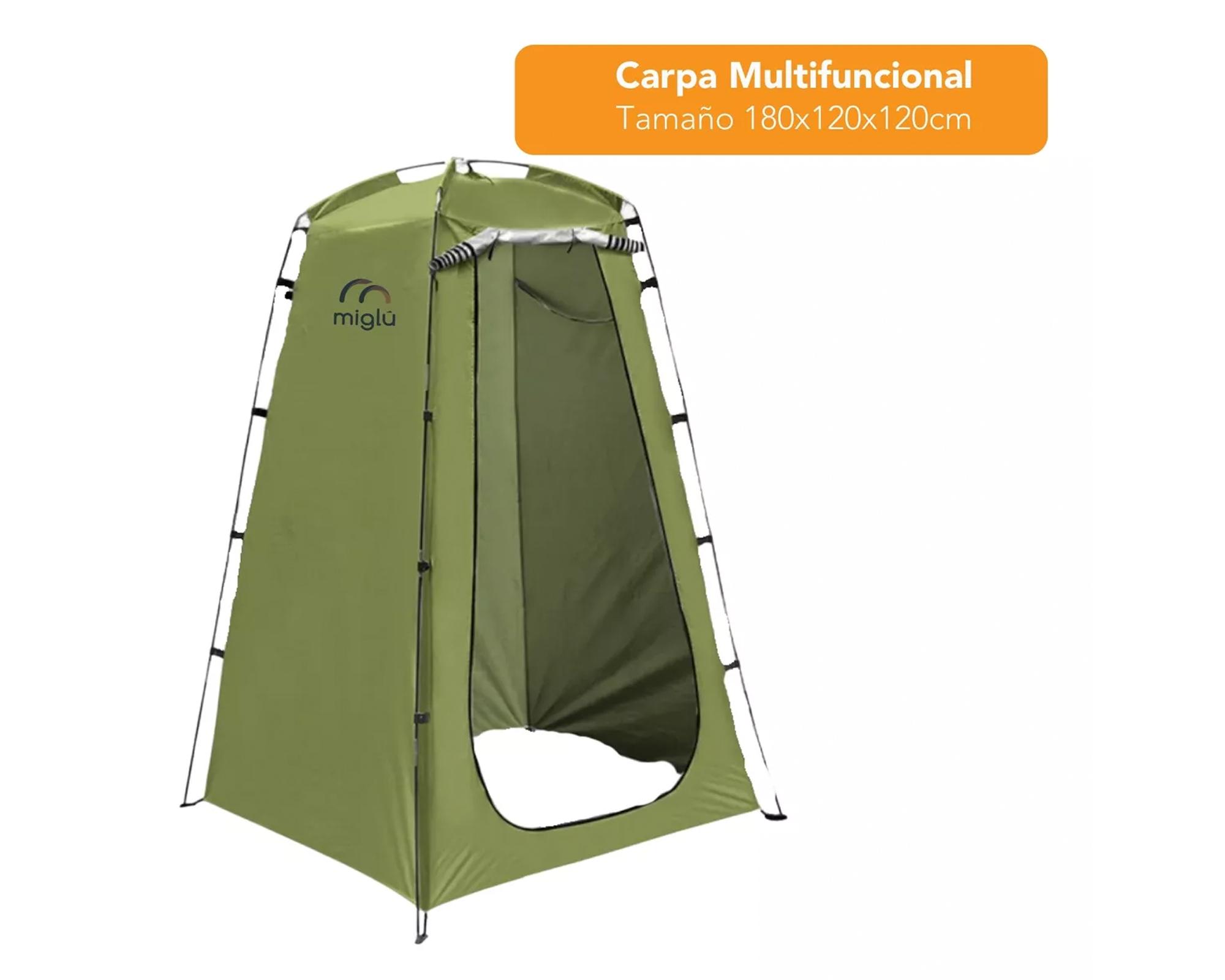 Baño químico portátil + ducha solar 20 lt + caseta verde-3