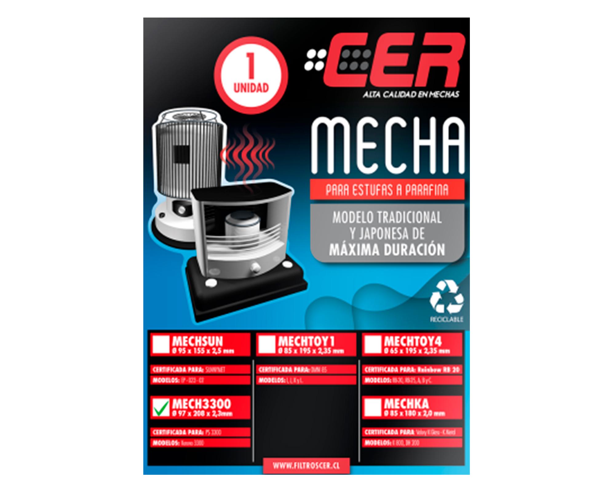 Mecha estufa parafina Fensa 720 mas y Fiamma pro-0