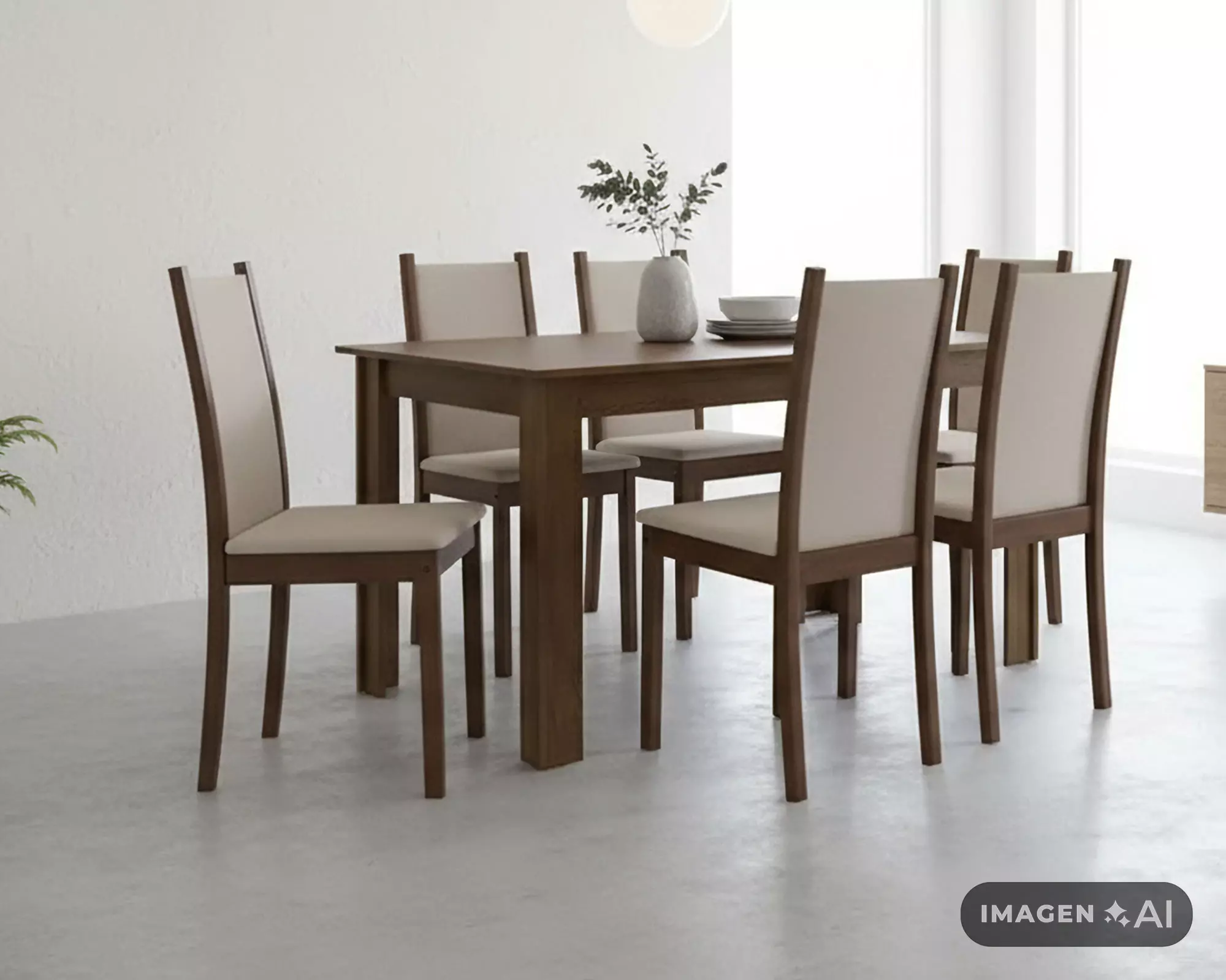 Comedor 6 sillas Ana 76x136x75 cm-5