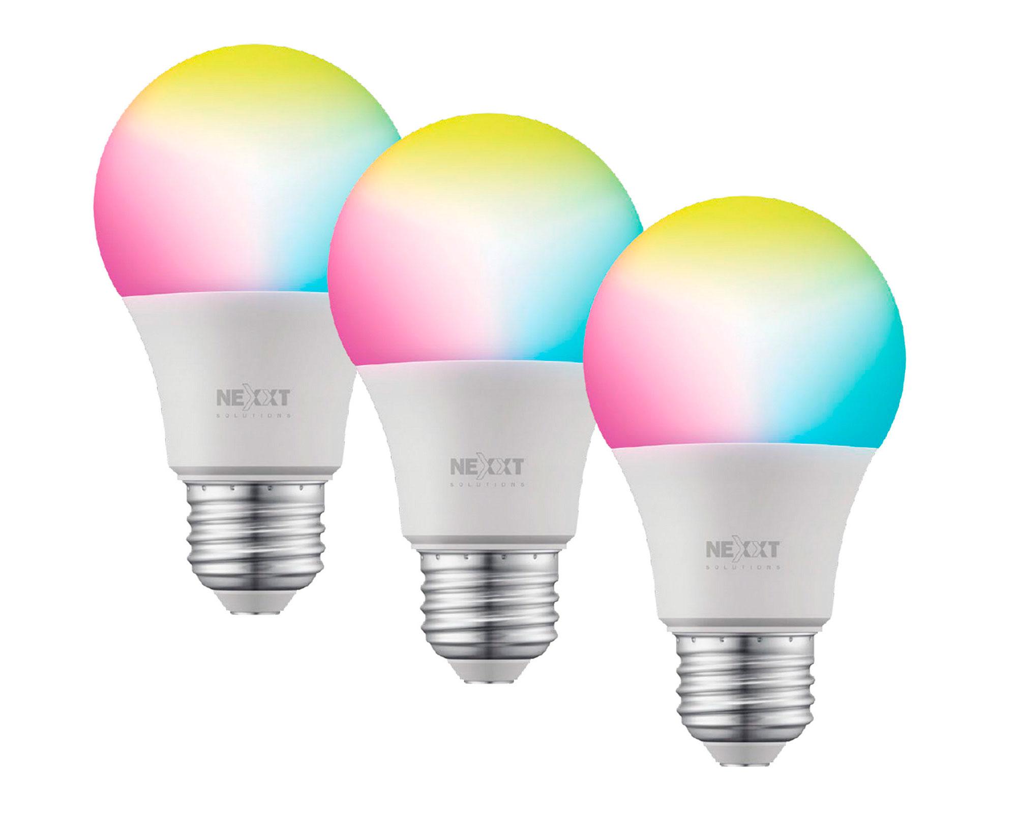 Ampolleta smart LED E27 multicolor 3 unidades-0