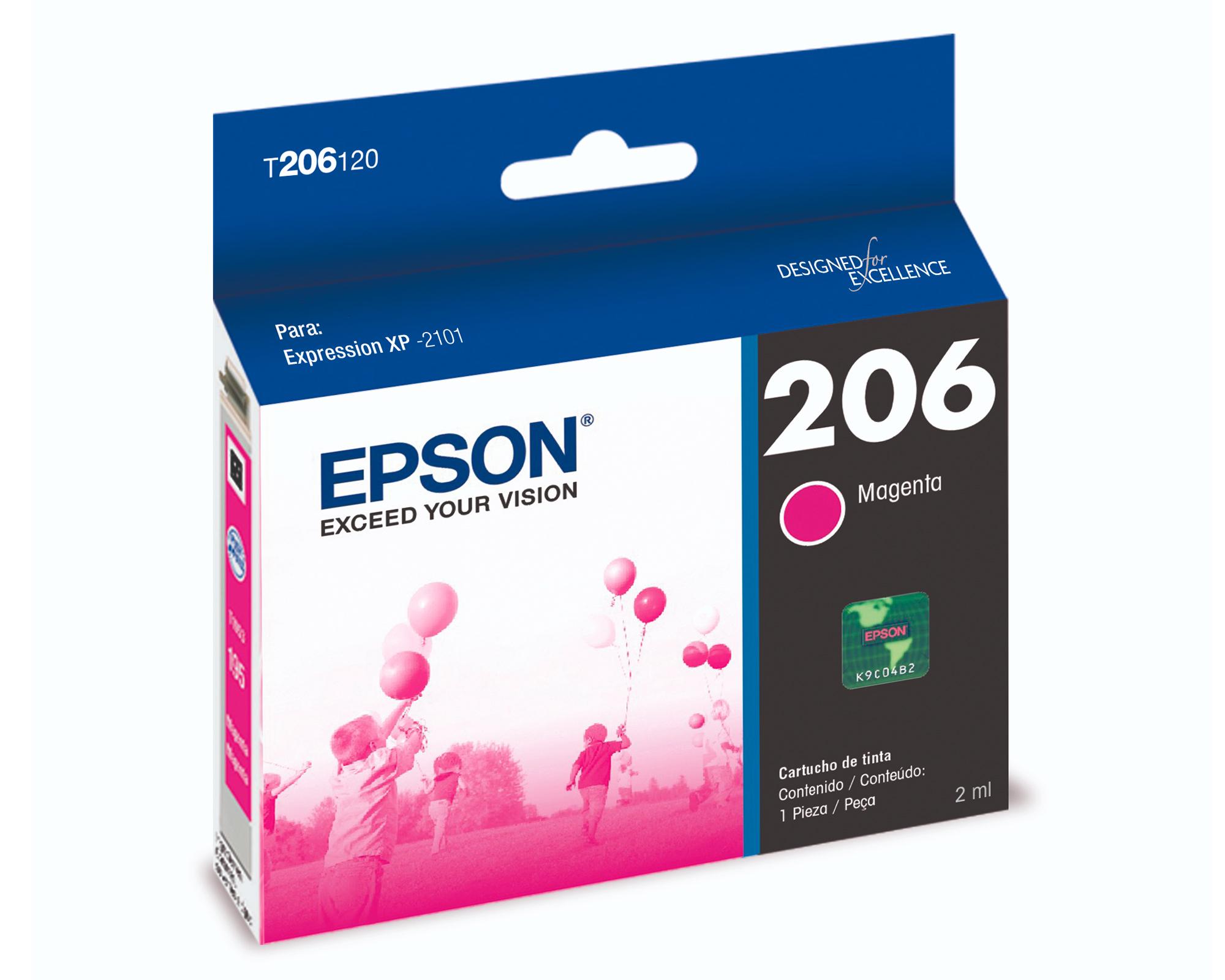 Tintas para impresora 206 Epson magenta-0
