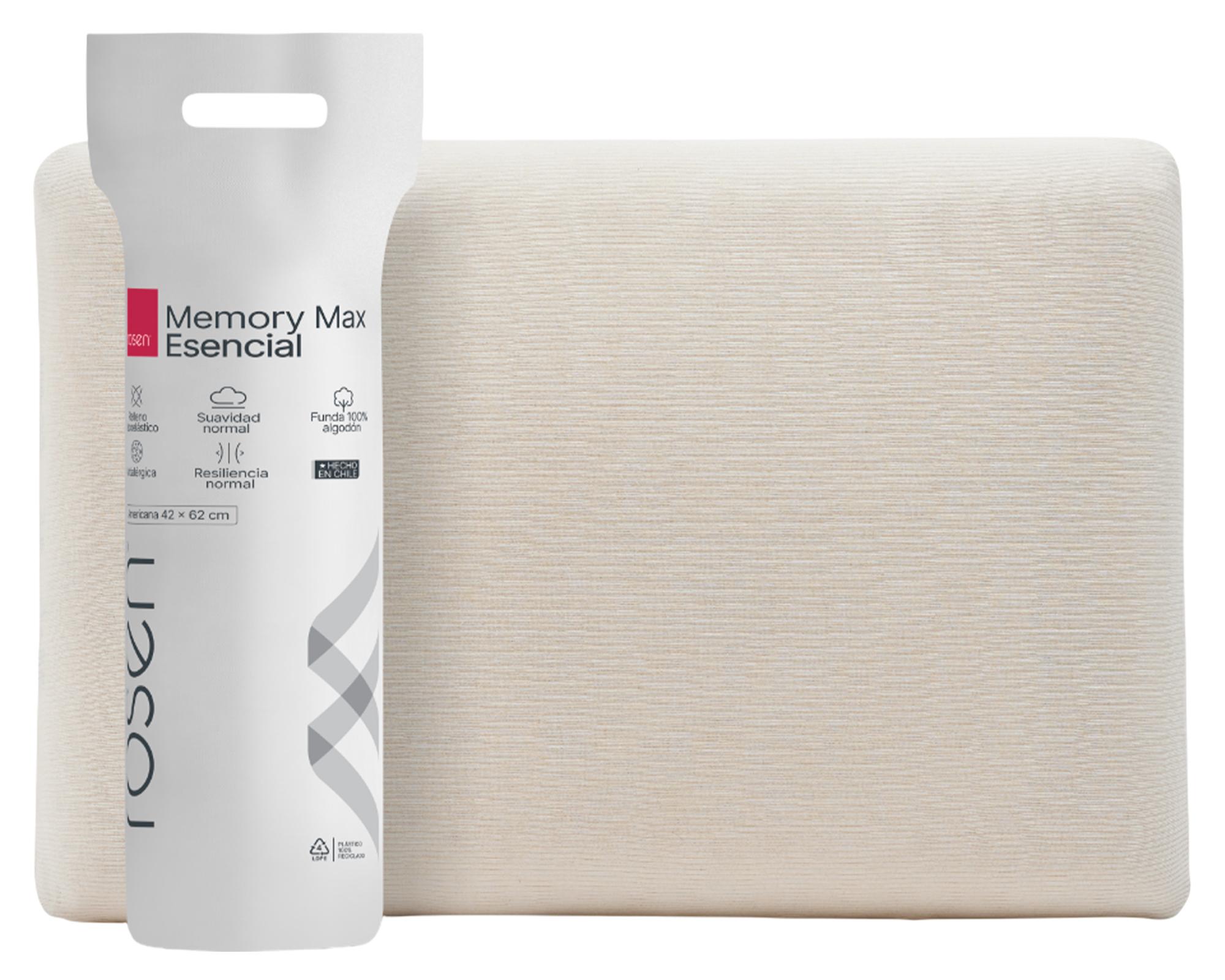 Almohada Viscoelástica Memory Max Esencial 42x62 cm-0