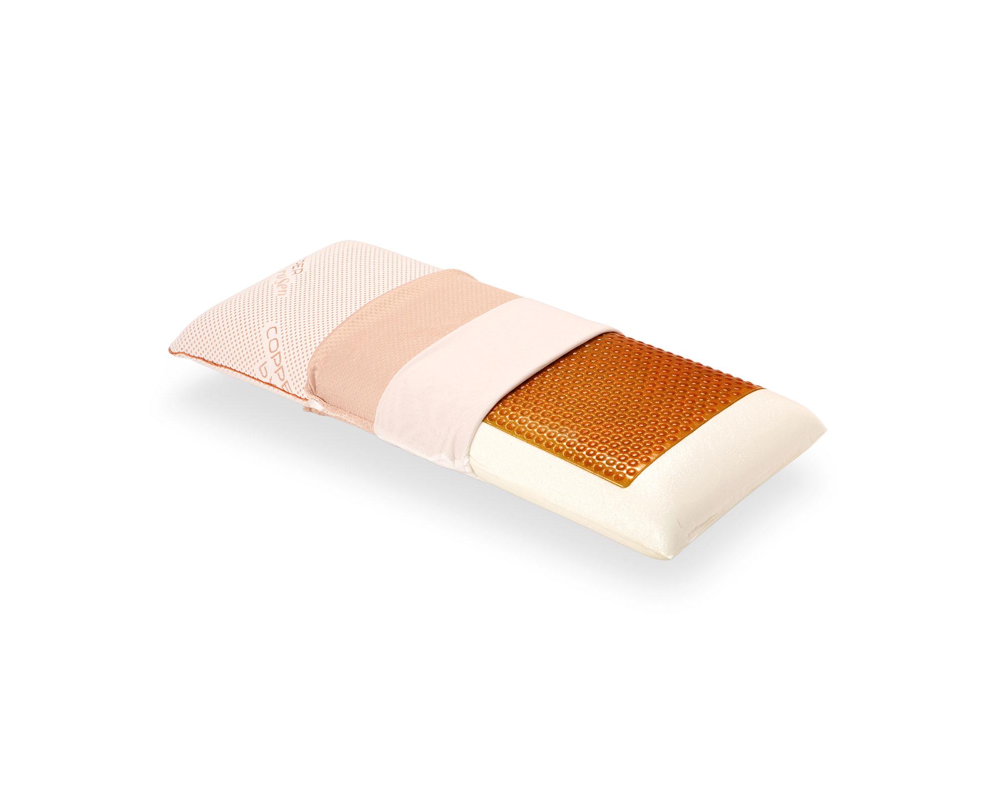Almohada viscogel 40x90 cm Copper health blanco-3