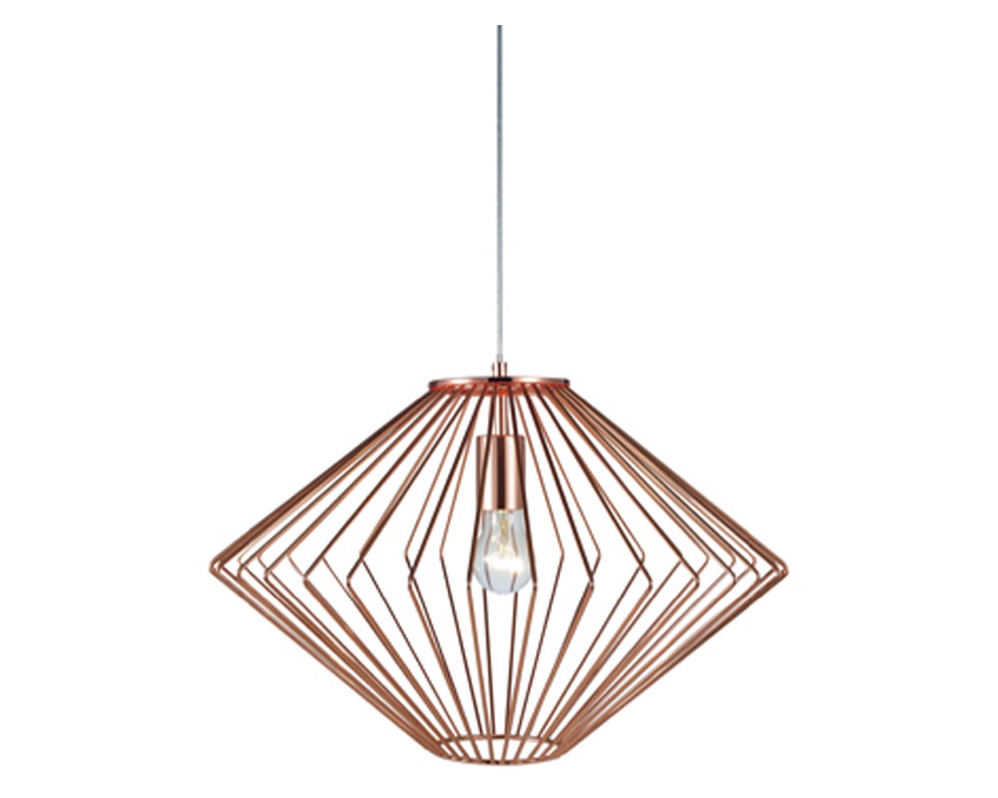 Lámpara colgar 1L E27 Cobre-0