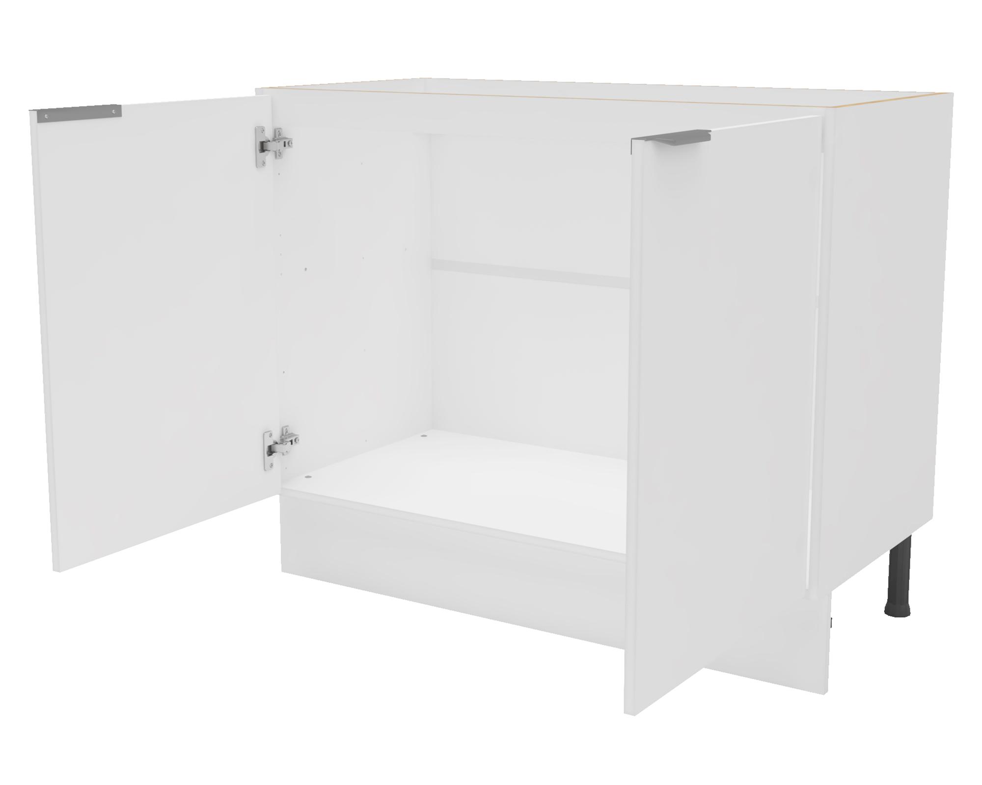 Mueble base cocina 100 cm 2 puertas Milano blanco-2