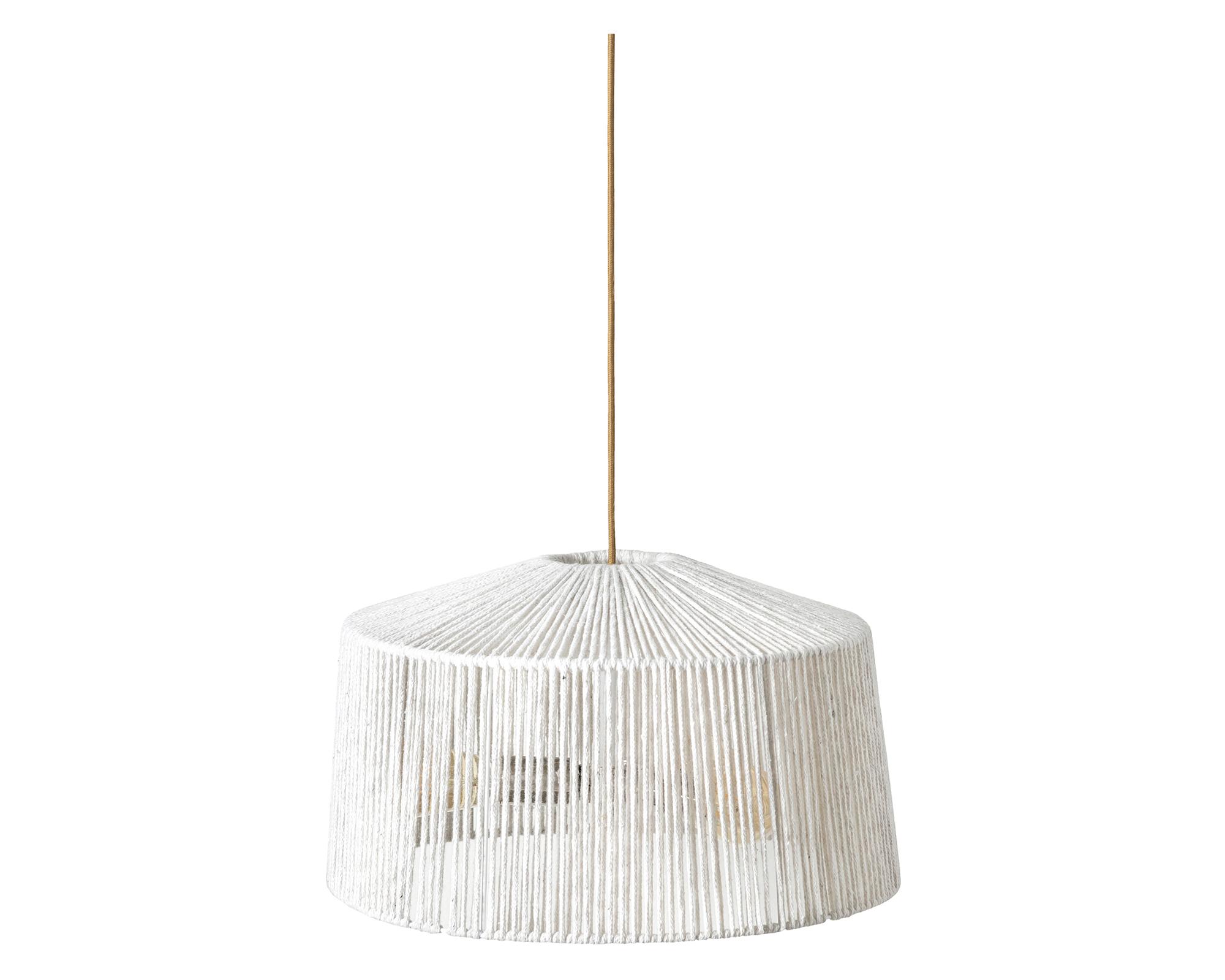 Lámpara colgante 3L E27 Aura cordón reciclado crudo-0