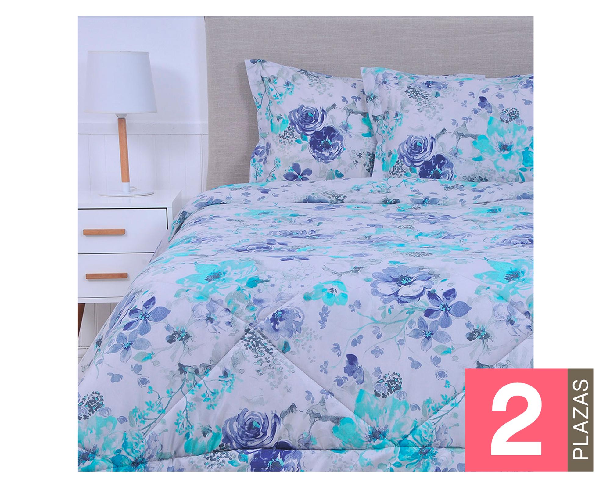 Plumón 2 Plazas Venus Turquesa Mashini-0