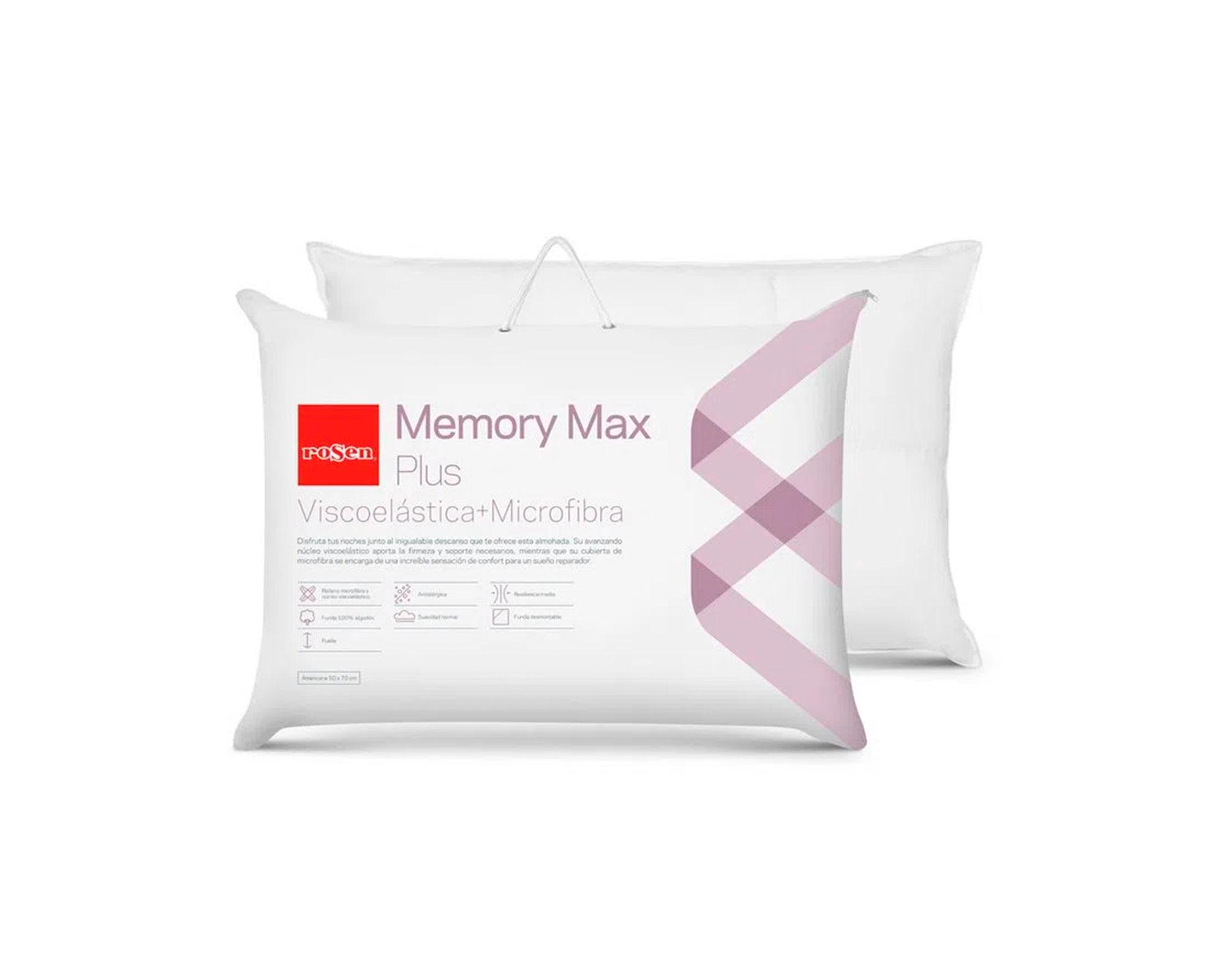 Almohada americana 50x70 cm Memory Max Plus blanco-0