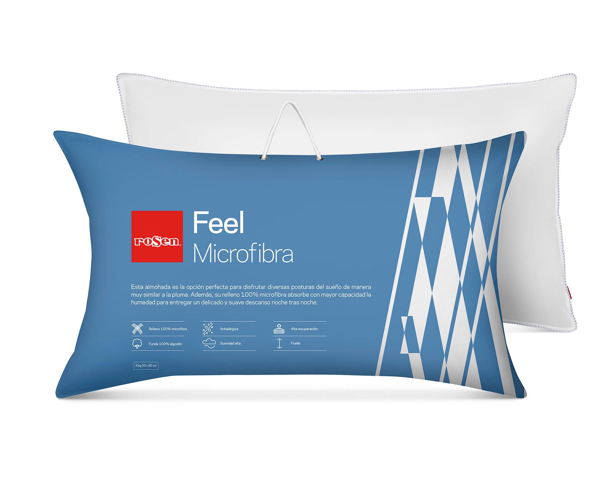 Almohada microfibra 50x90 cm Feel blanco-0