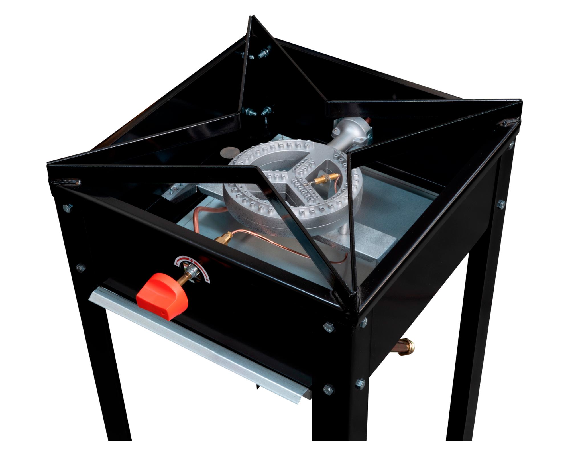 Anafe alto 1 quemador gas licuado negro acero-2