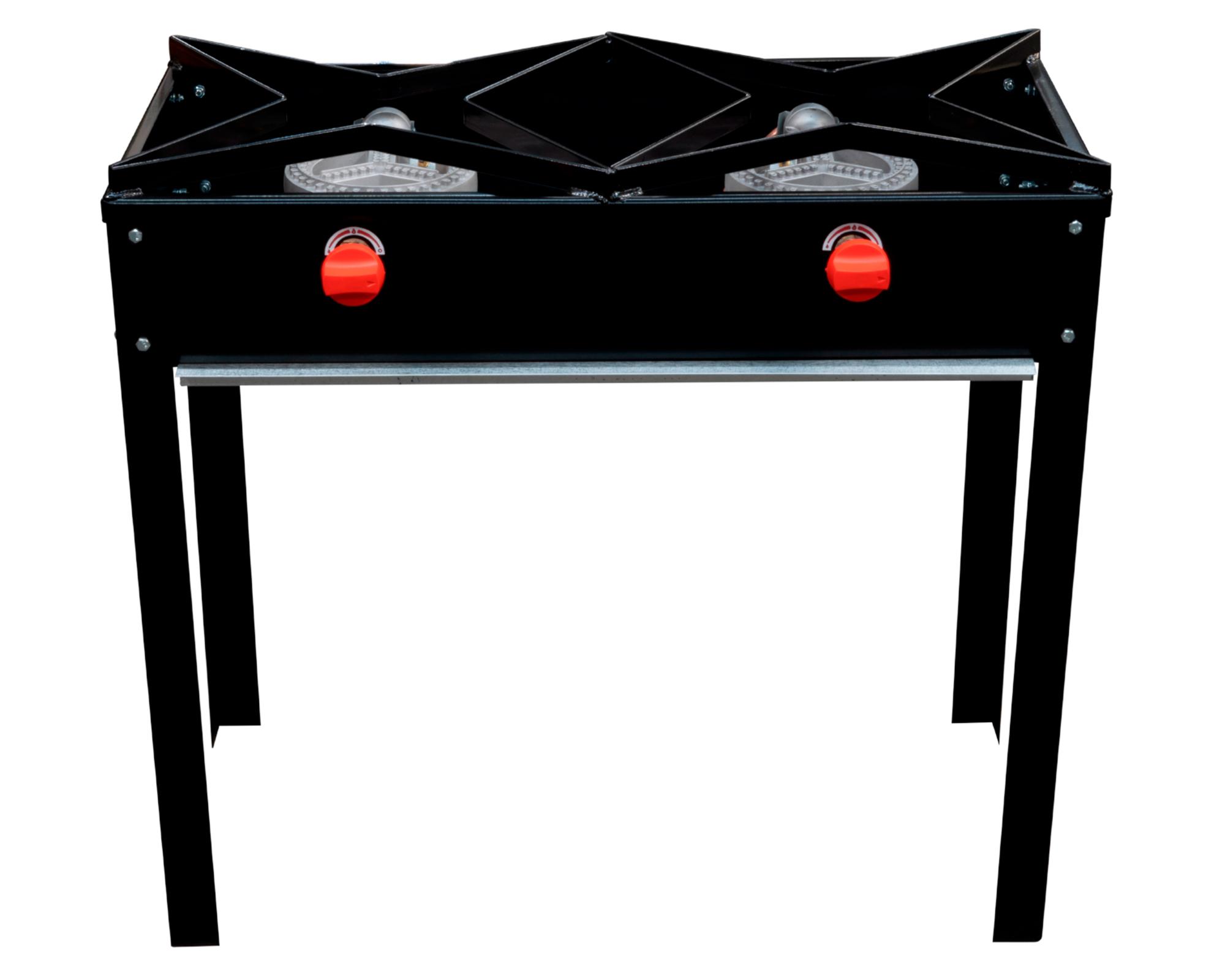 Anafe alto 2 quemadores gas licuado negro acero-0