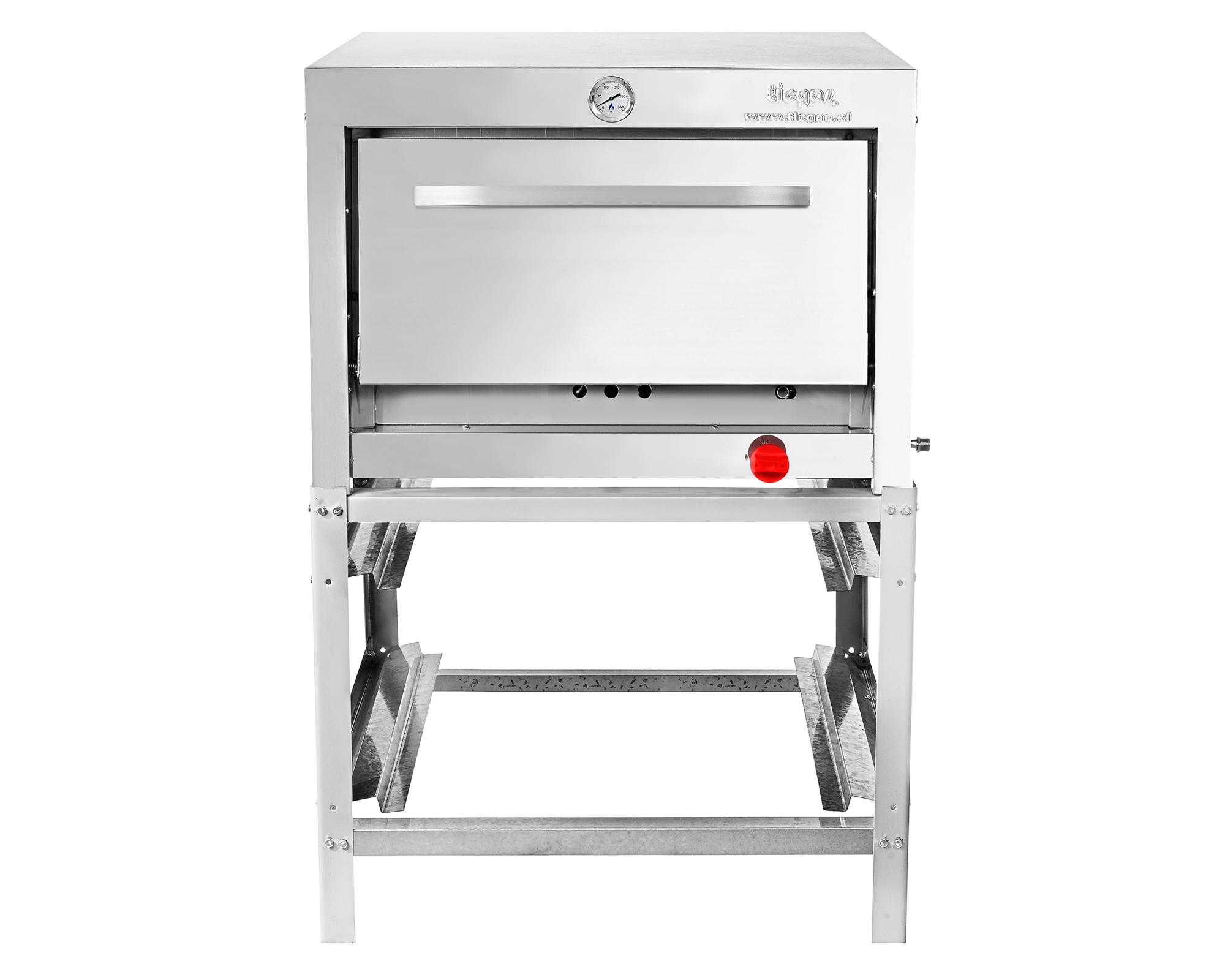 Horno 1 cámara inox. semi industrial 58x65 gas natural-0