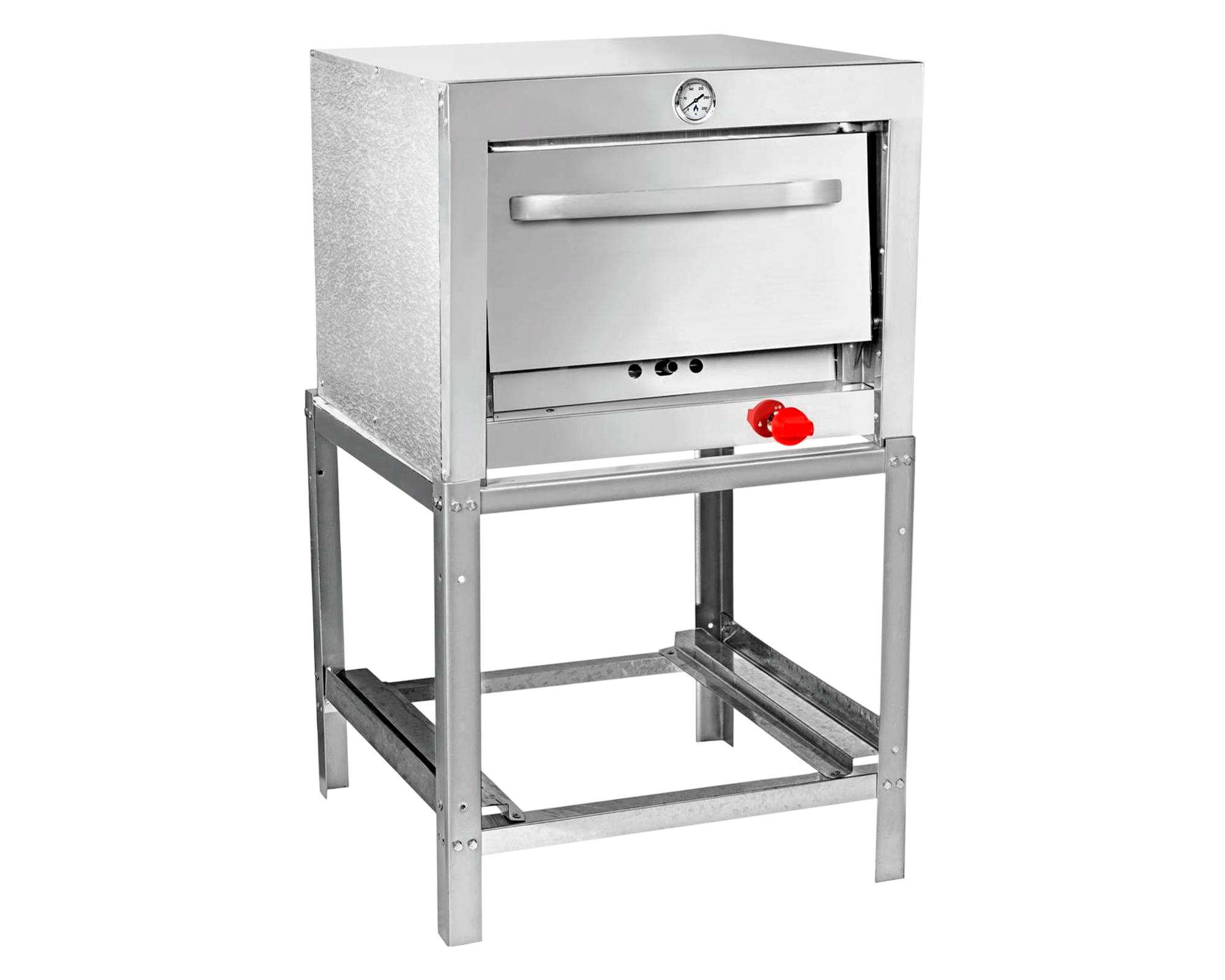 Horno semi industrial 1 cámara gas licuado gris-1