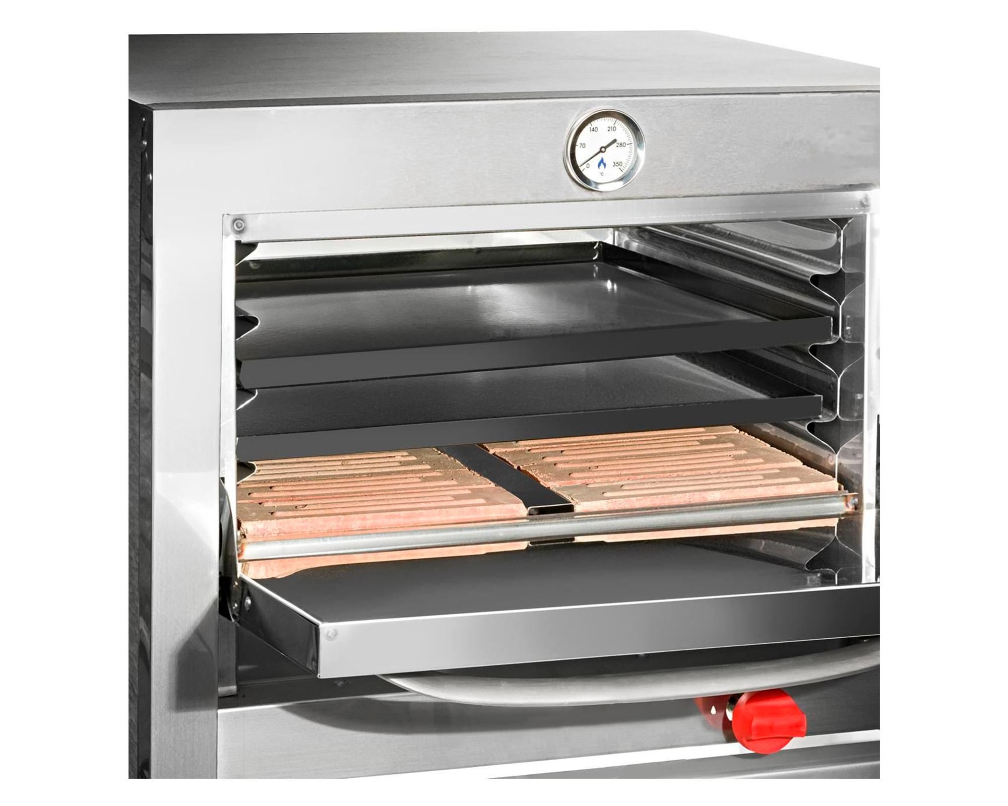 Horno semi industrial 1 cámara gas licuado gris-2