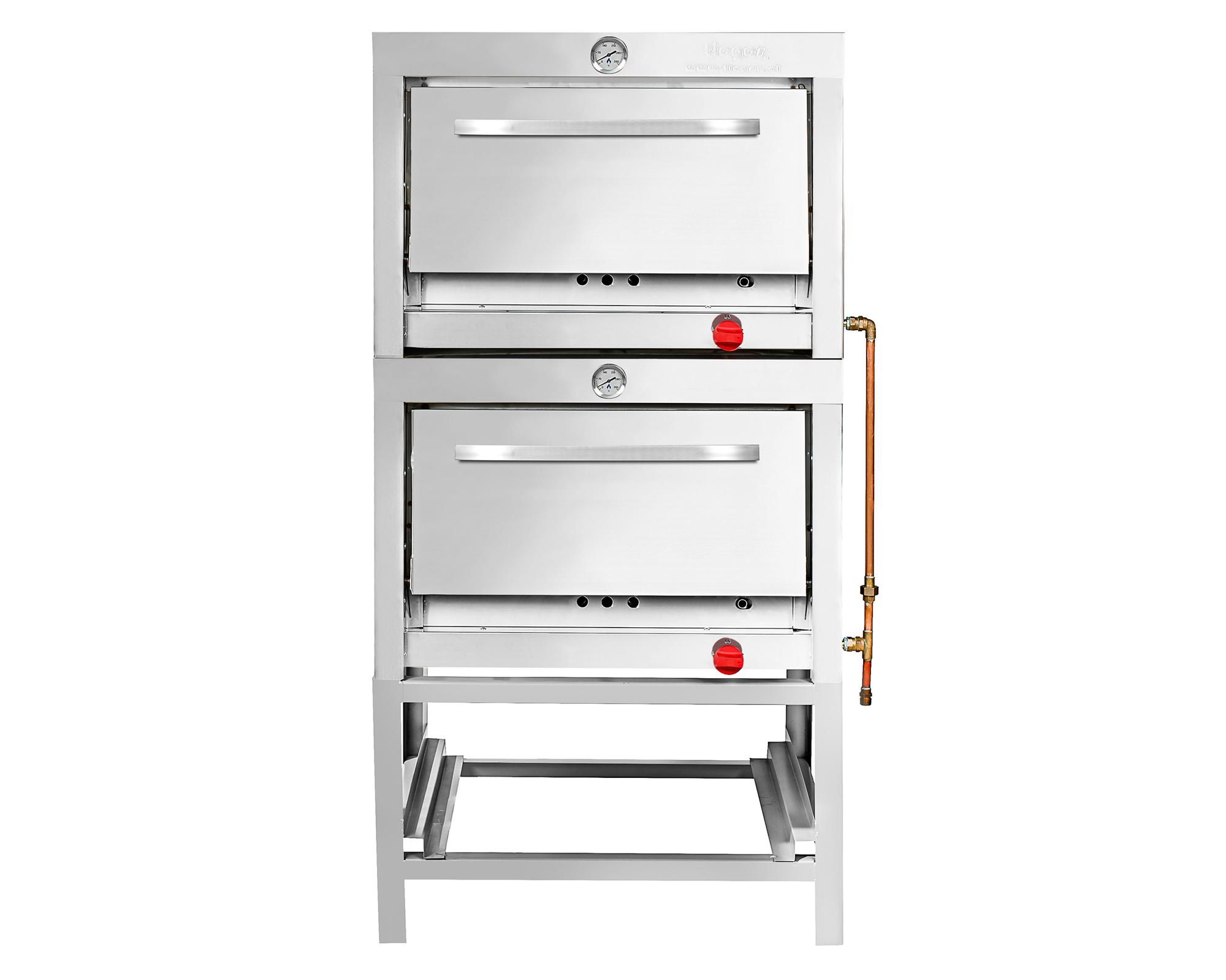 Horno 2 cámaras inox. 58x65 gas licuado-4