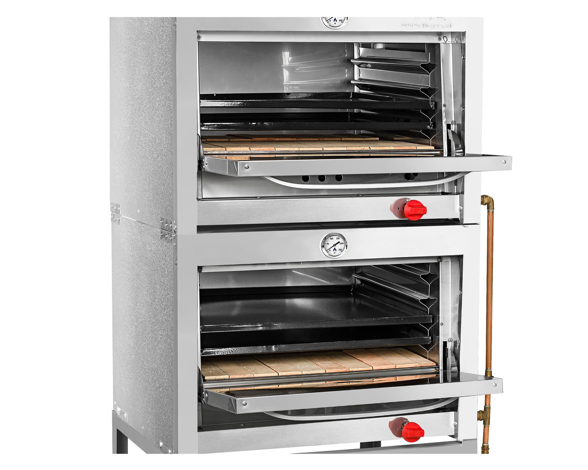 Horno 2 cámaras inox. 58x65 gas licuado-6