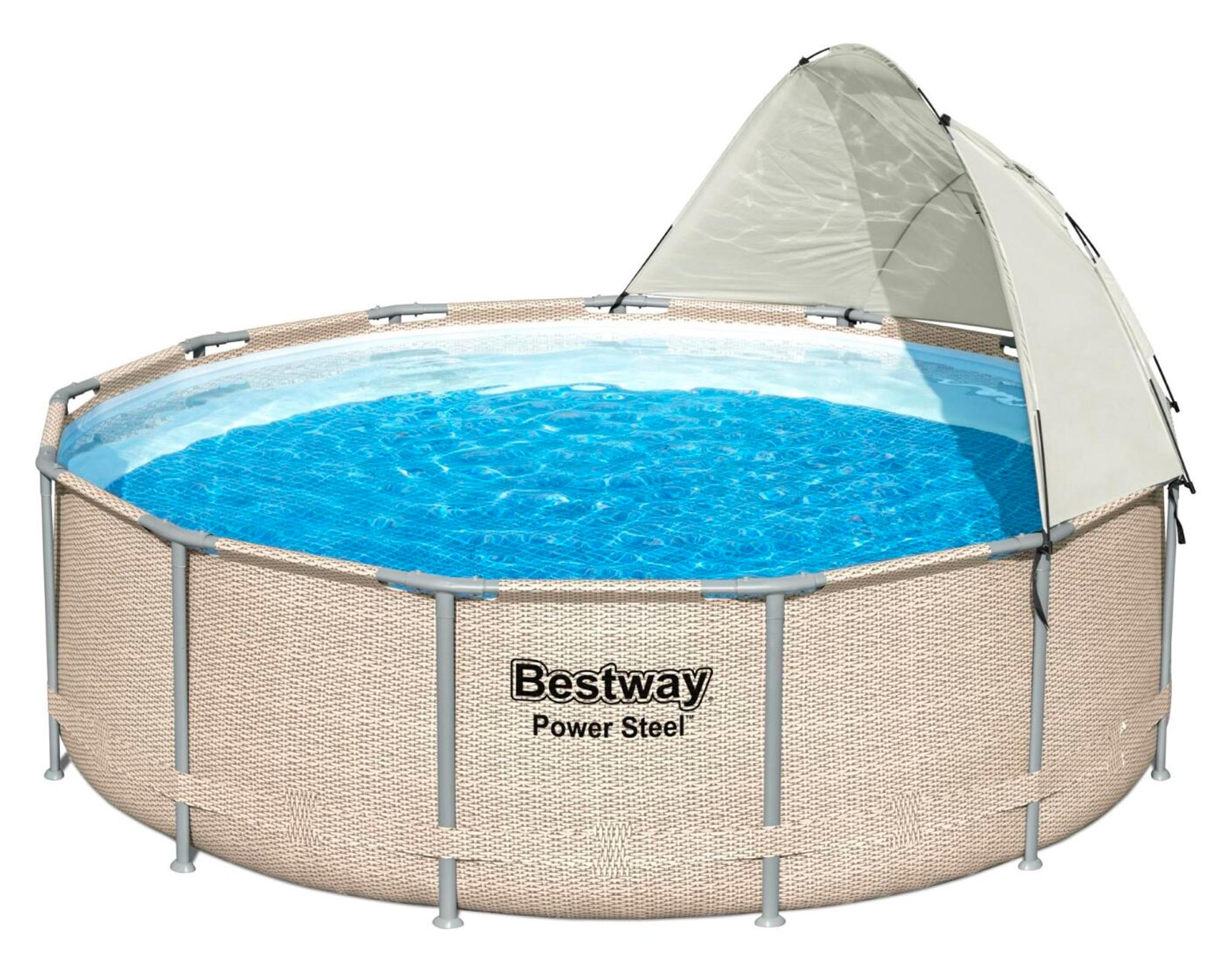 Toldo para piscina 60x11x12 cm gris-1