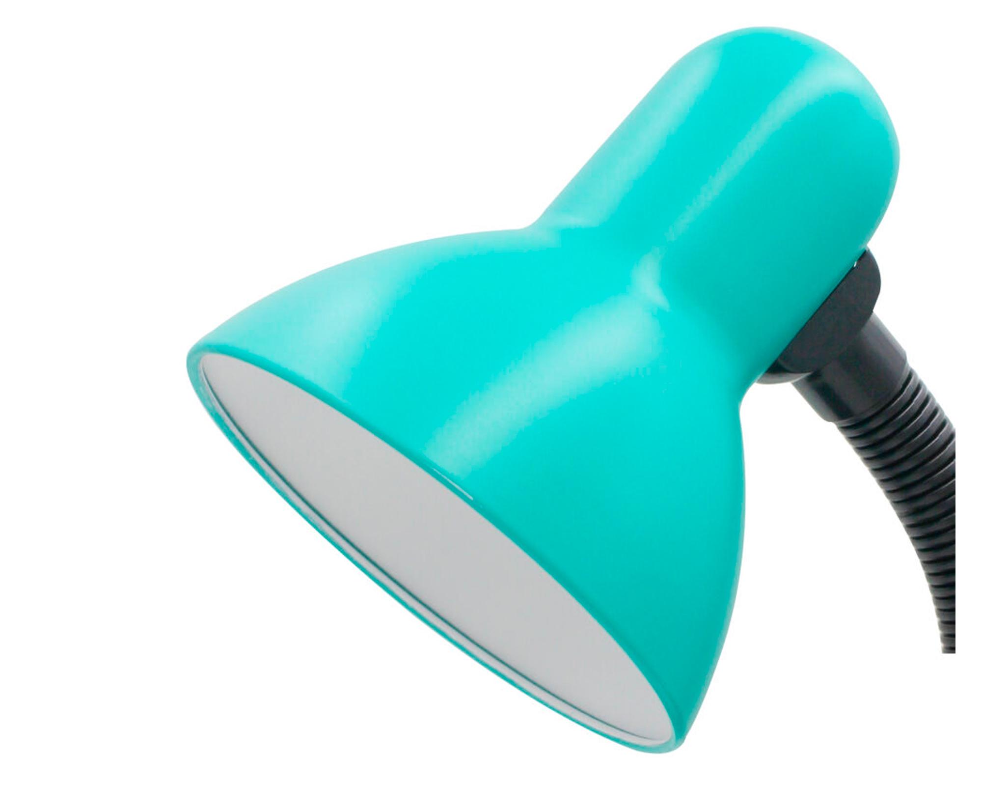 Lámpara de escritorio 40W E27 1L Flexible con pinza menta-1