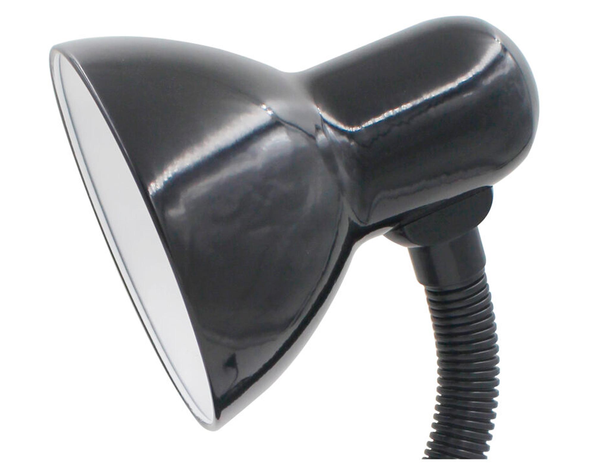 Lámpara de escritorio 40W E27 1L Flexible con pinza negro-1