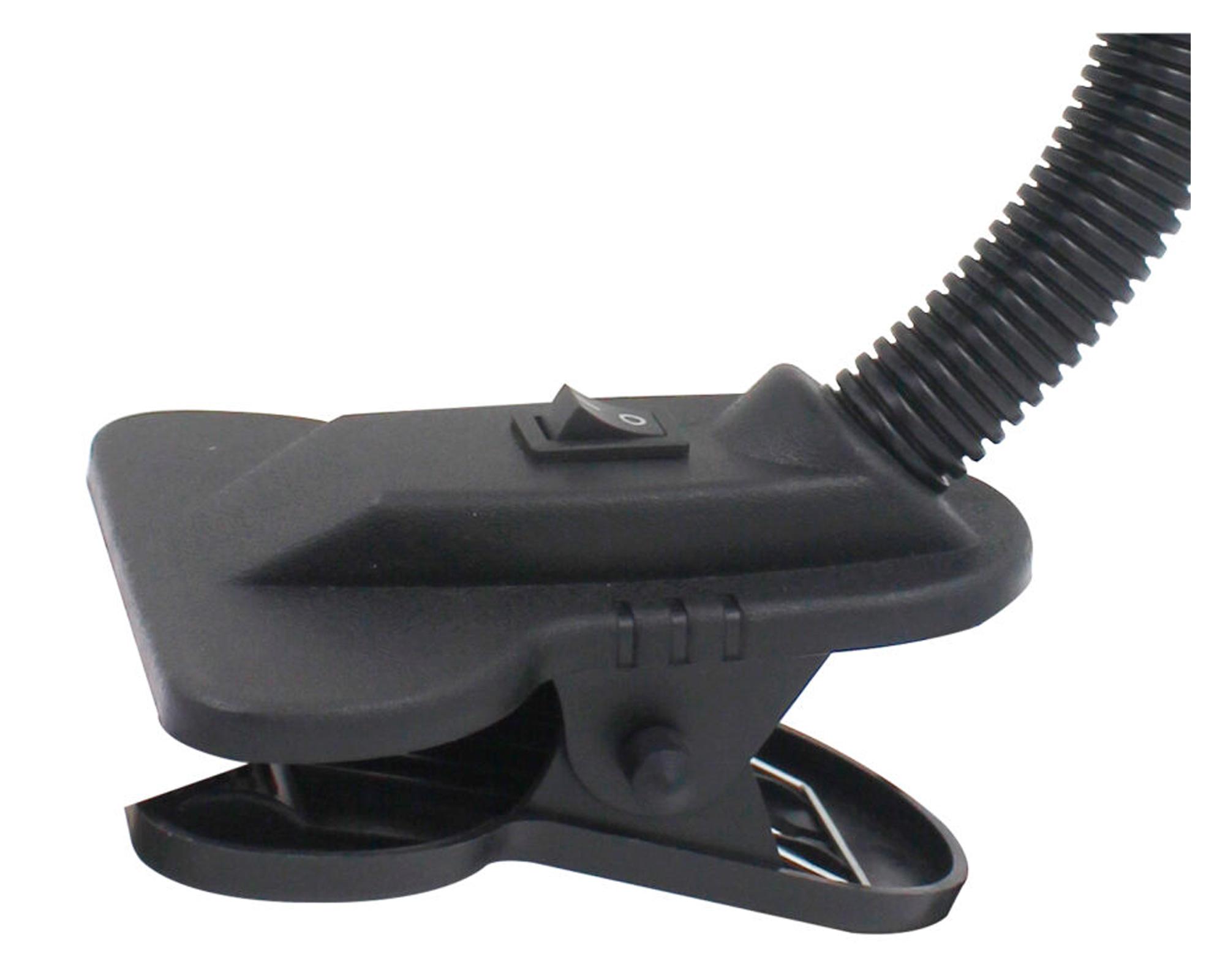 Lámpara de escritorio 40W E27 1L Flexible con pinza negro-2