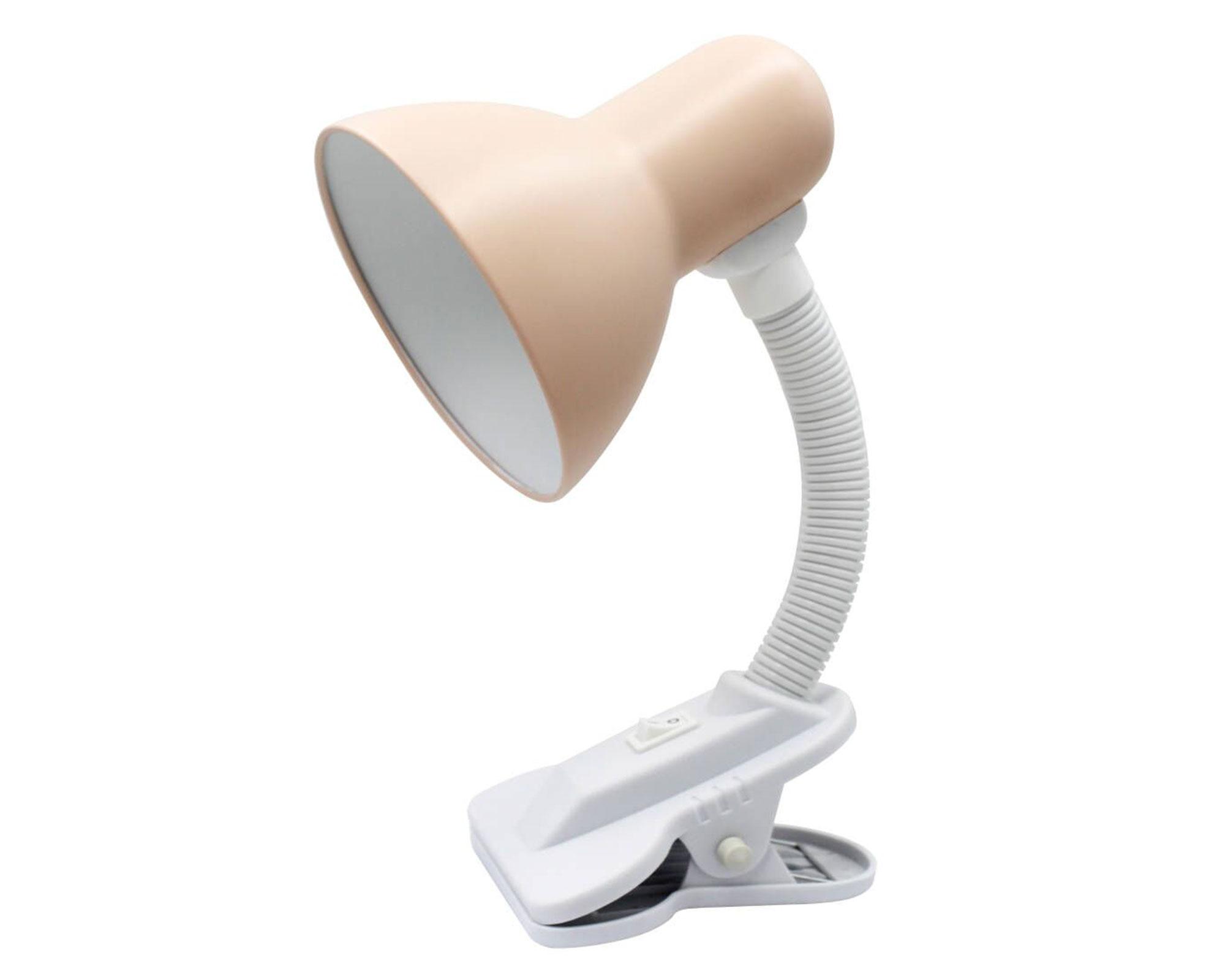 Lámpara escritorio Flexible con pinza rosa E27 1L-0