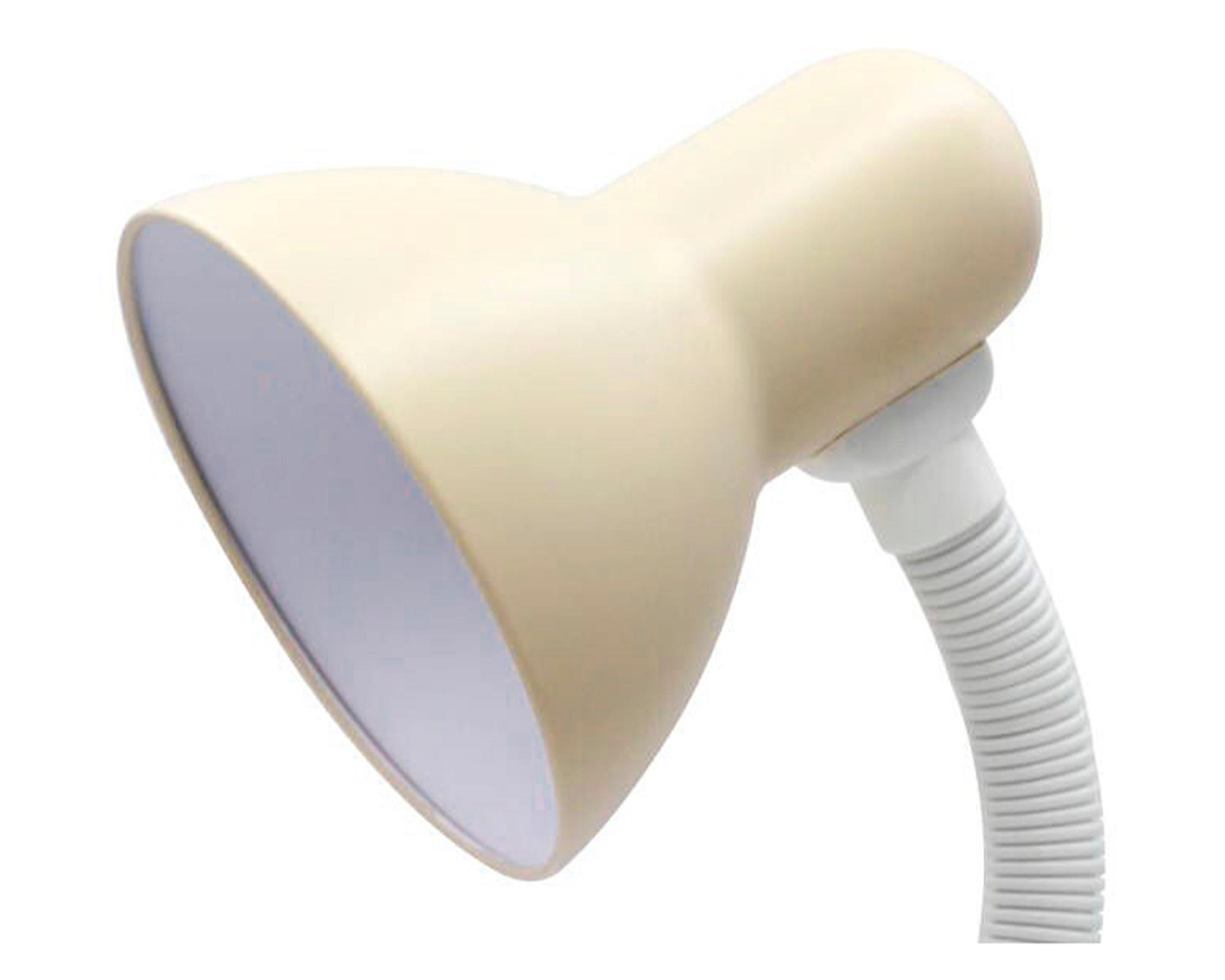 Lámpara escritorio Pinza flexible beige E27 1L-1