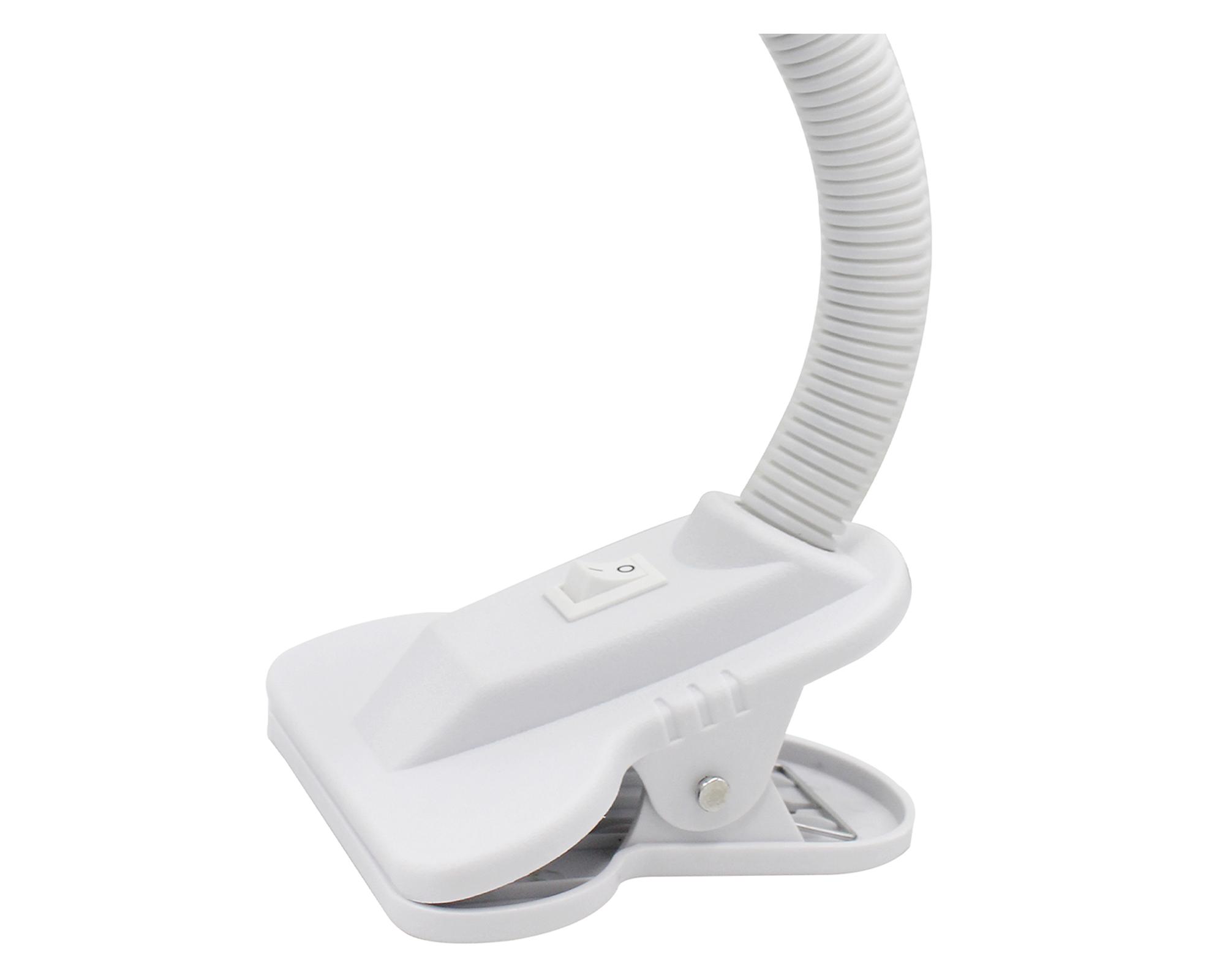 Lámpara escritorio Pinza flexible beige E27 1L-2