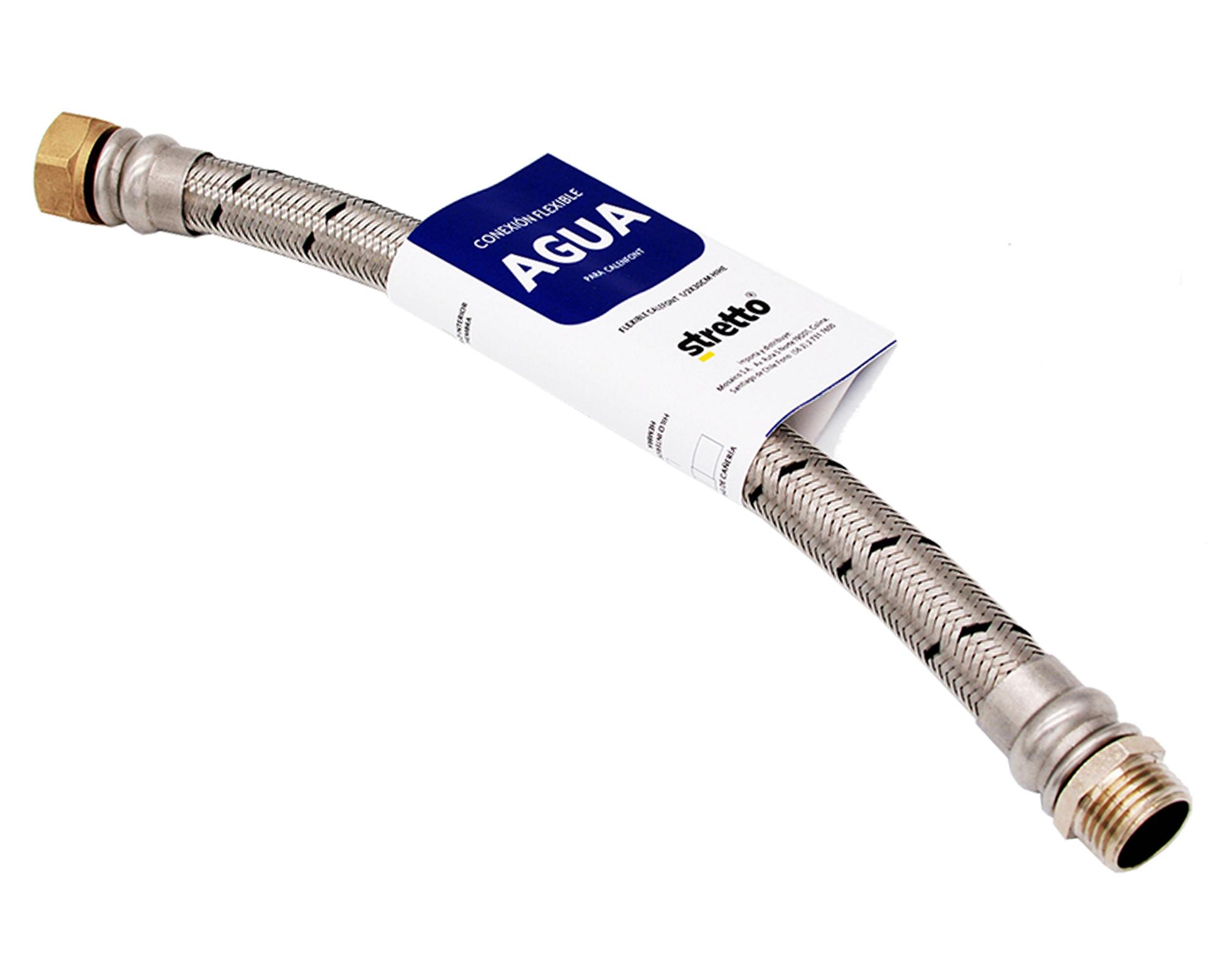 Flexible agua calefón HI-HE 1/2" 30 cm-0