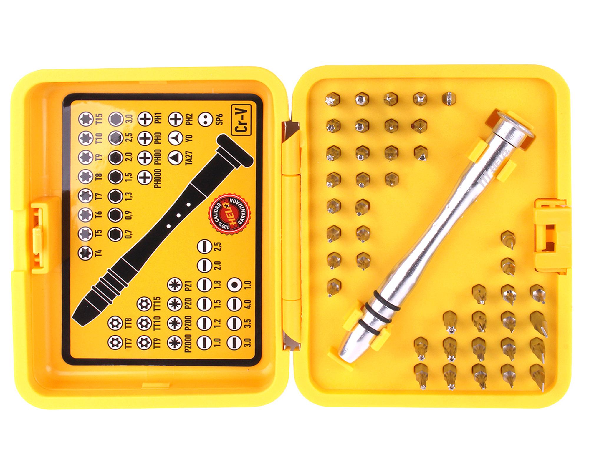 Kit reparación electrónica 43 piezas amarillo-0