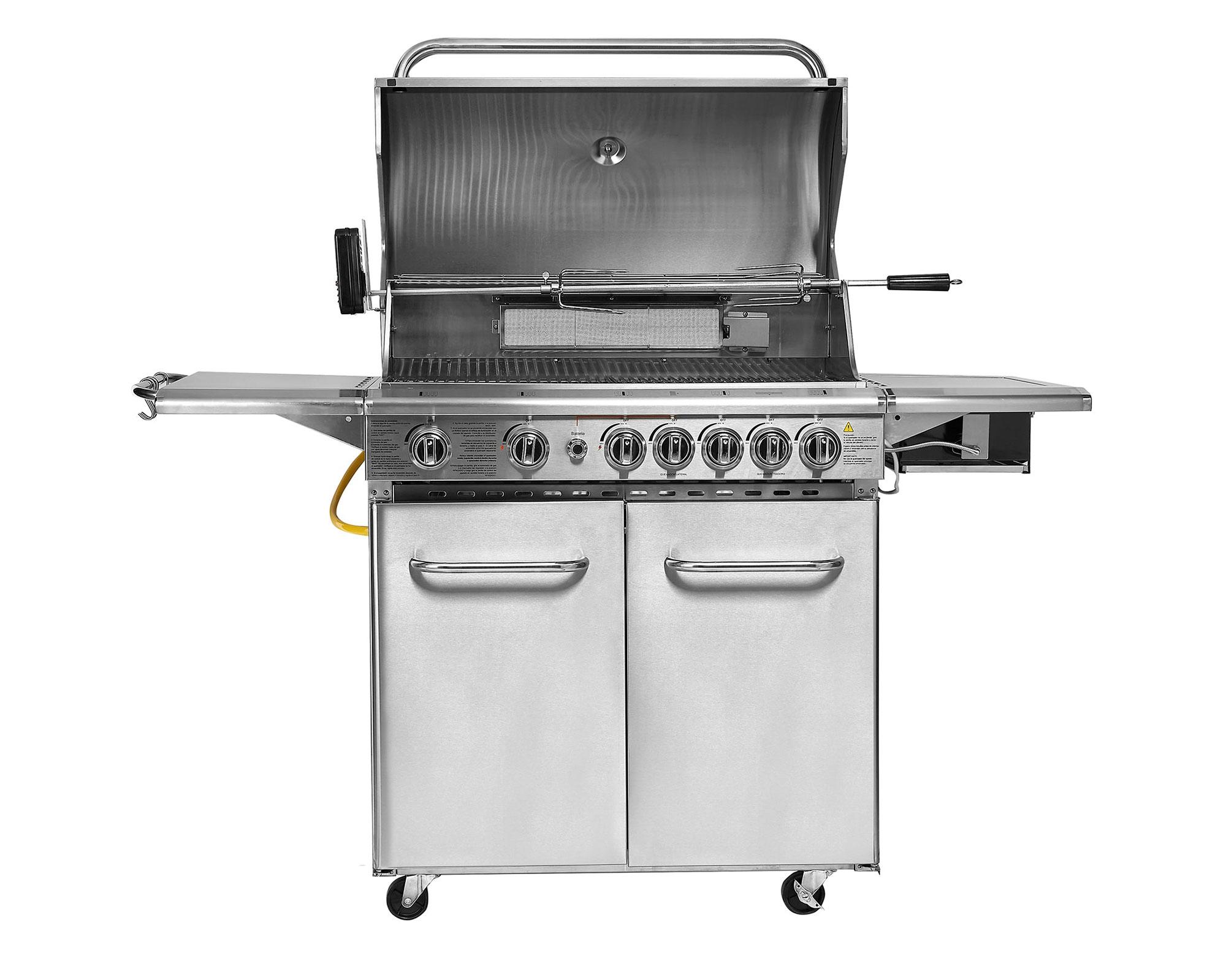 Parrilla a gas 7 quemadores Smart gris-0