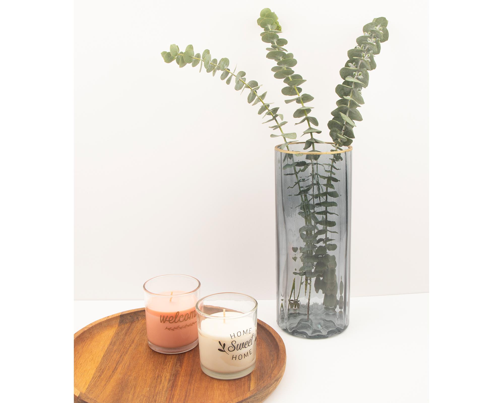 Florero 25 cm Olas gris-1