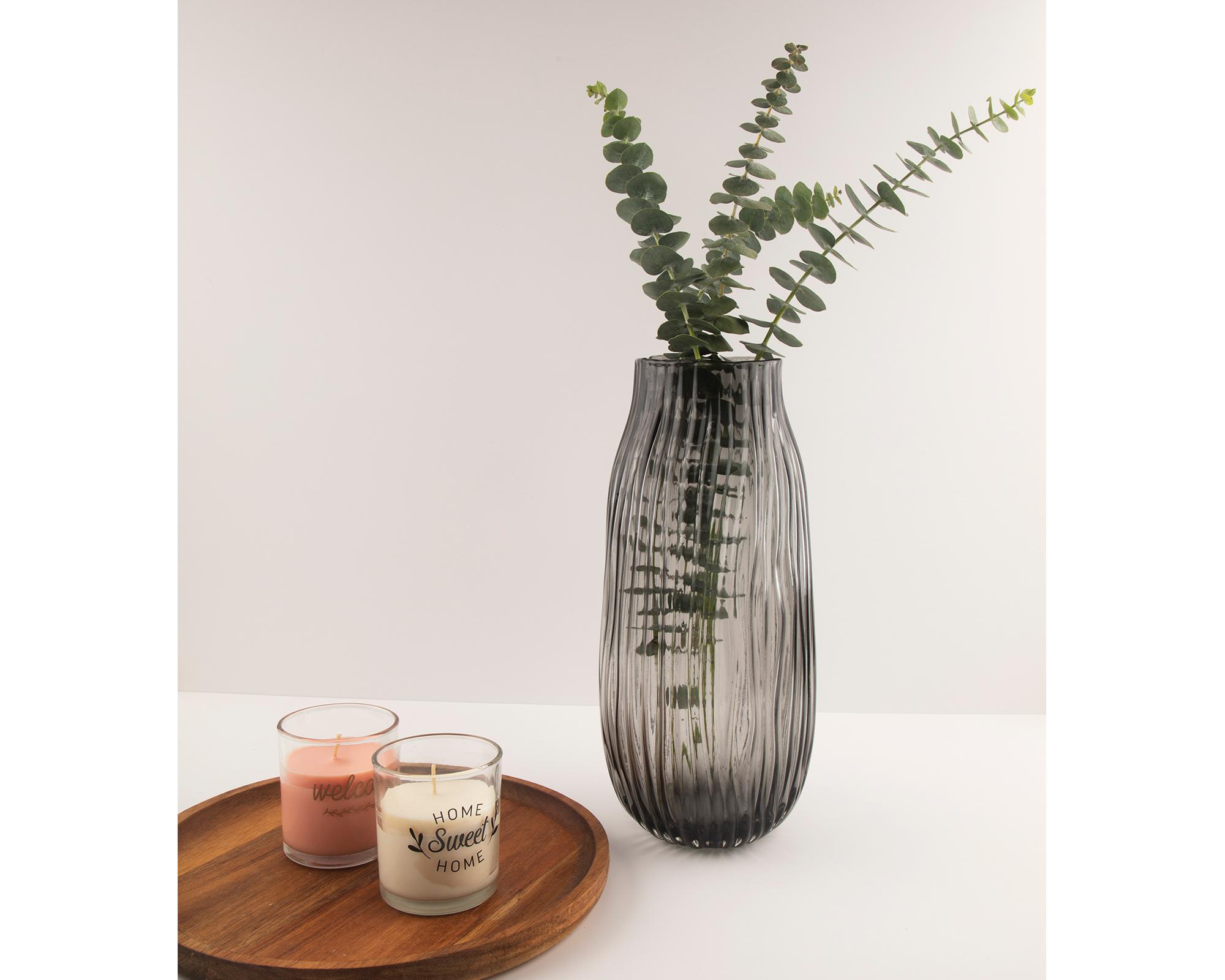 Florero 30.5 cm Amapola gris-1