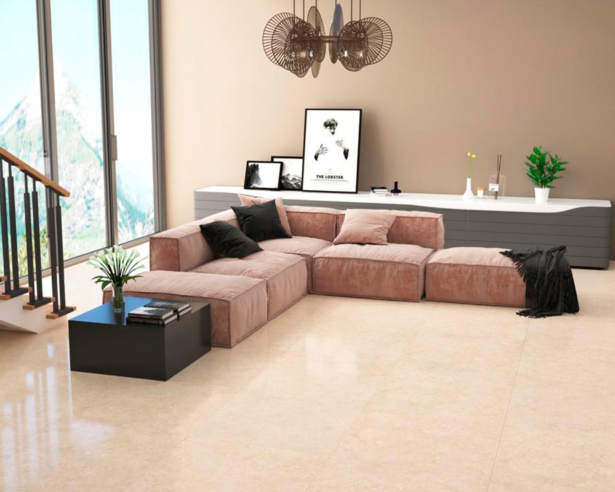 Porcelanato 60x60 cm 144 m2  Crema Di Roccia beige-2