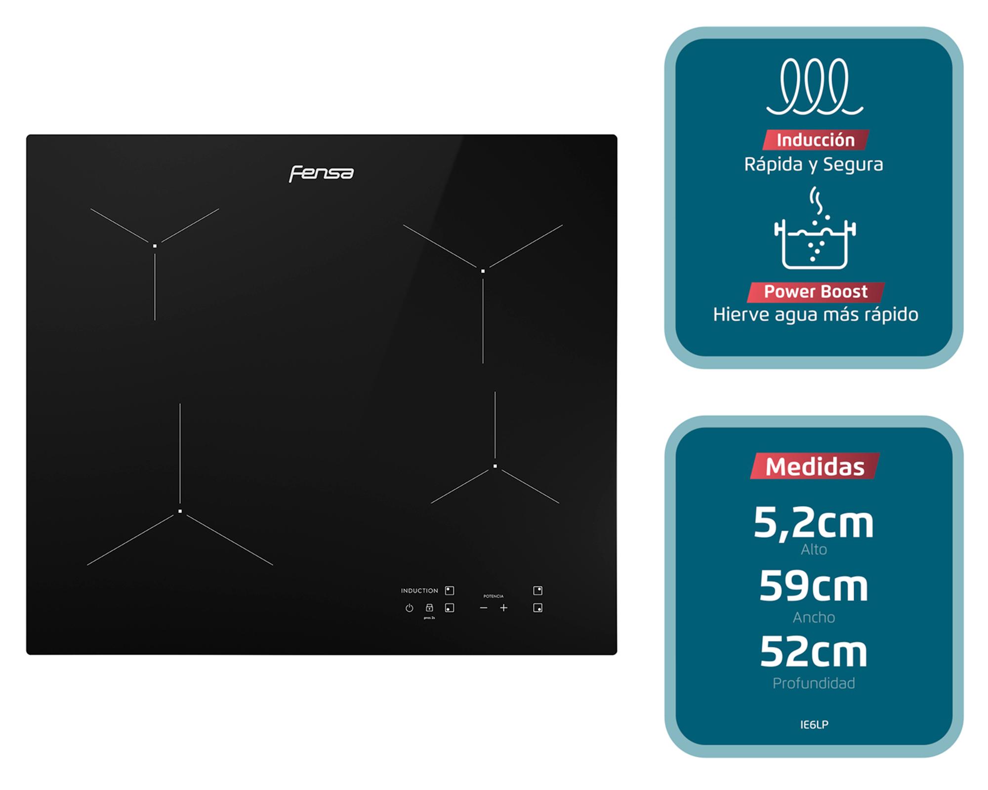 Encimera inducción 4 quemadores IE6LP-10