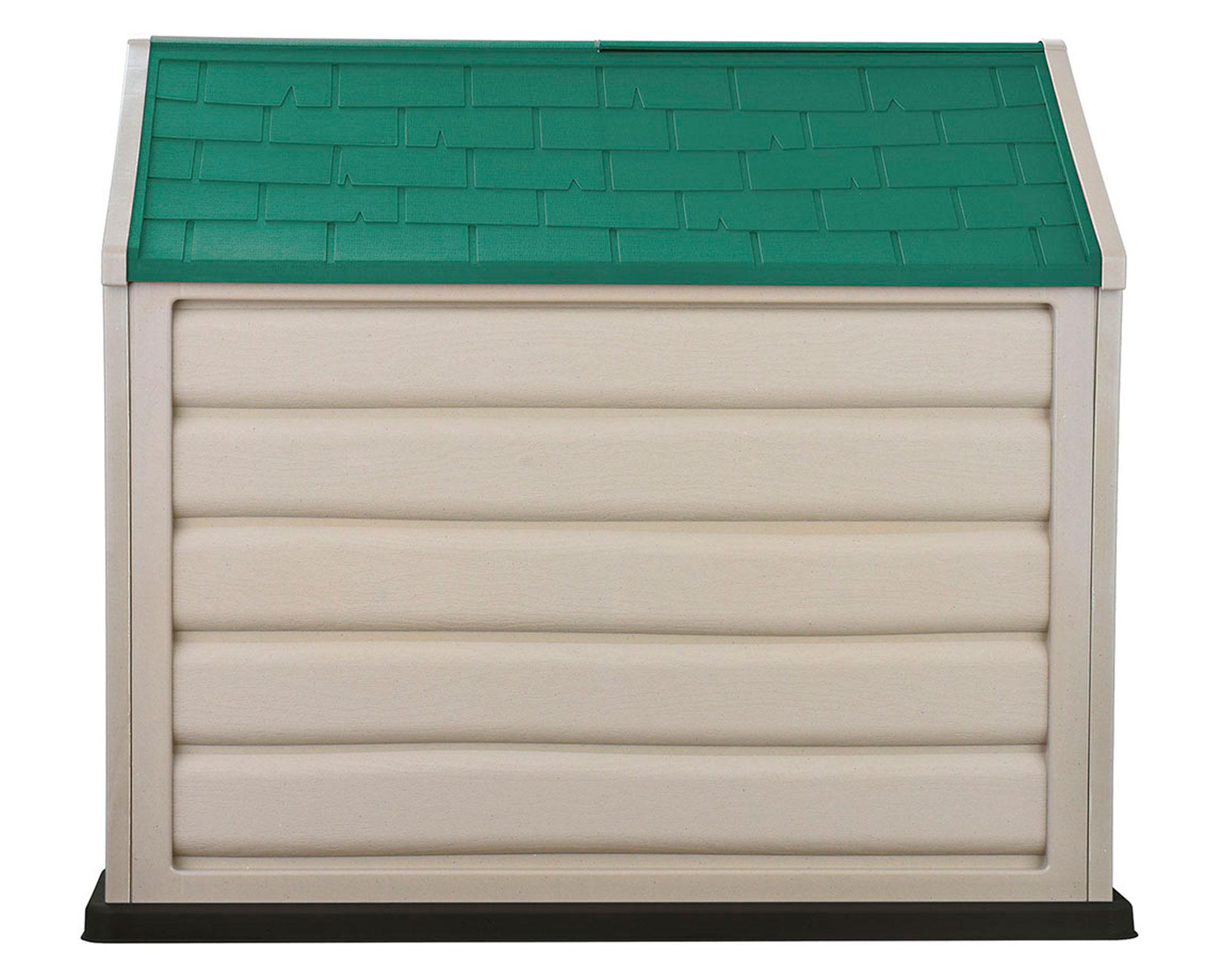 Casa perro pequeña 68x61x58 cm taupe/verde-1