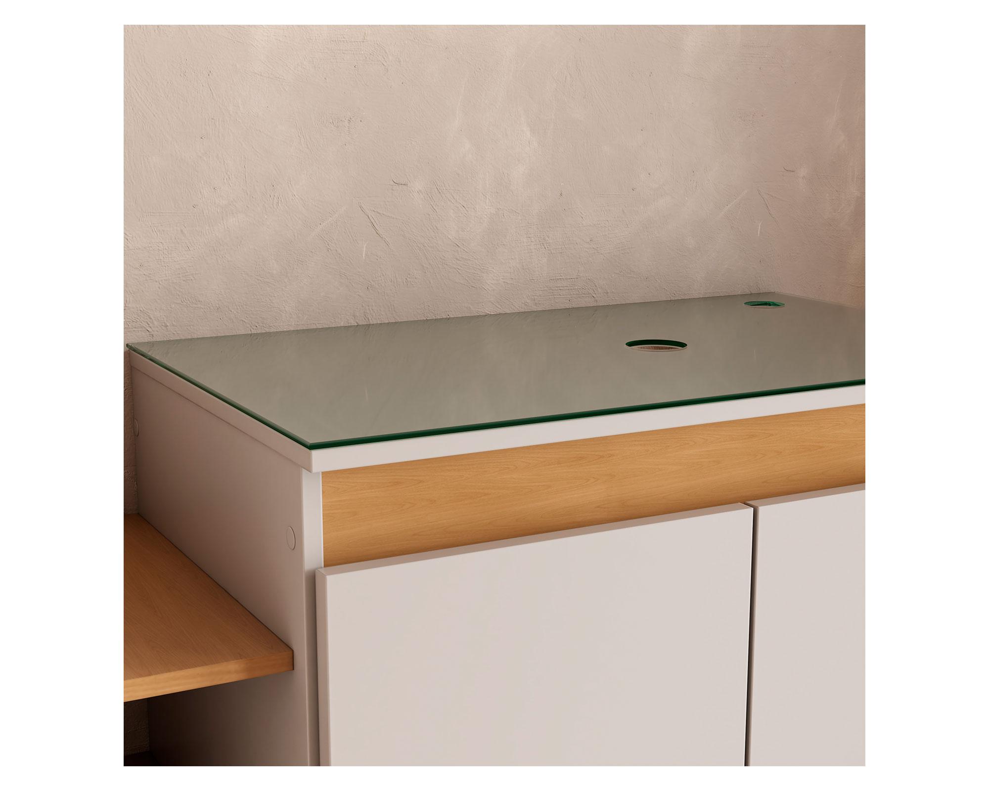 Mueble vanitorio 80 cm Lotus beige/café-3