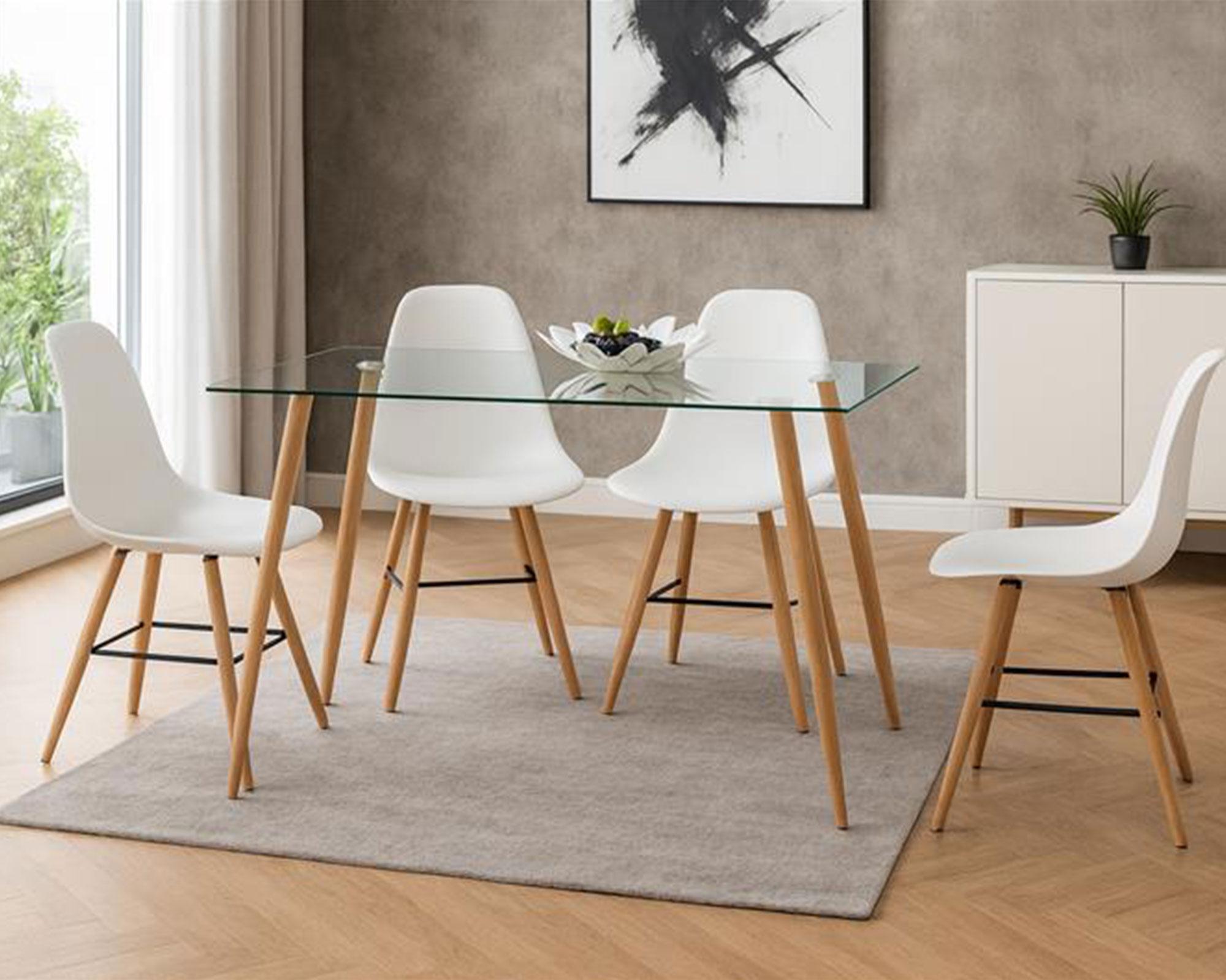 Comedor 4 sillas Dini 75x120x80 cm-3