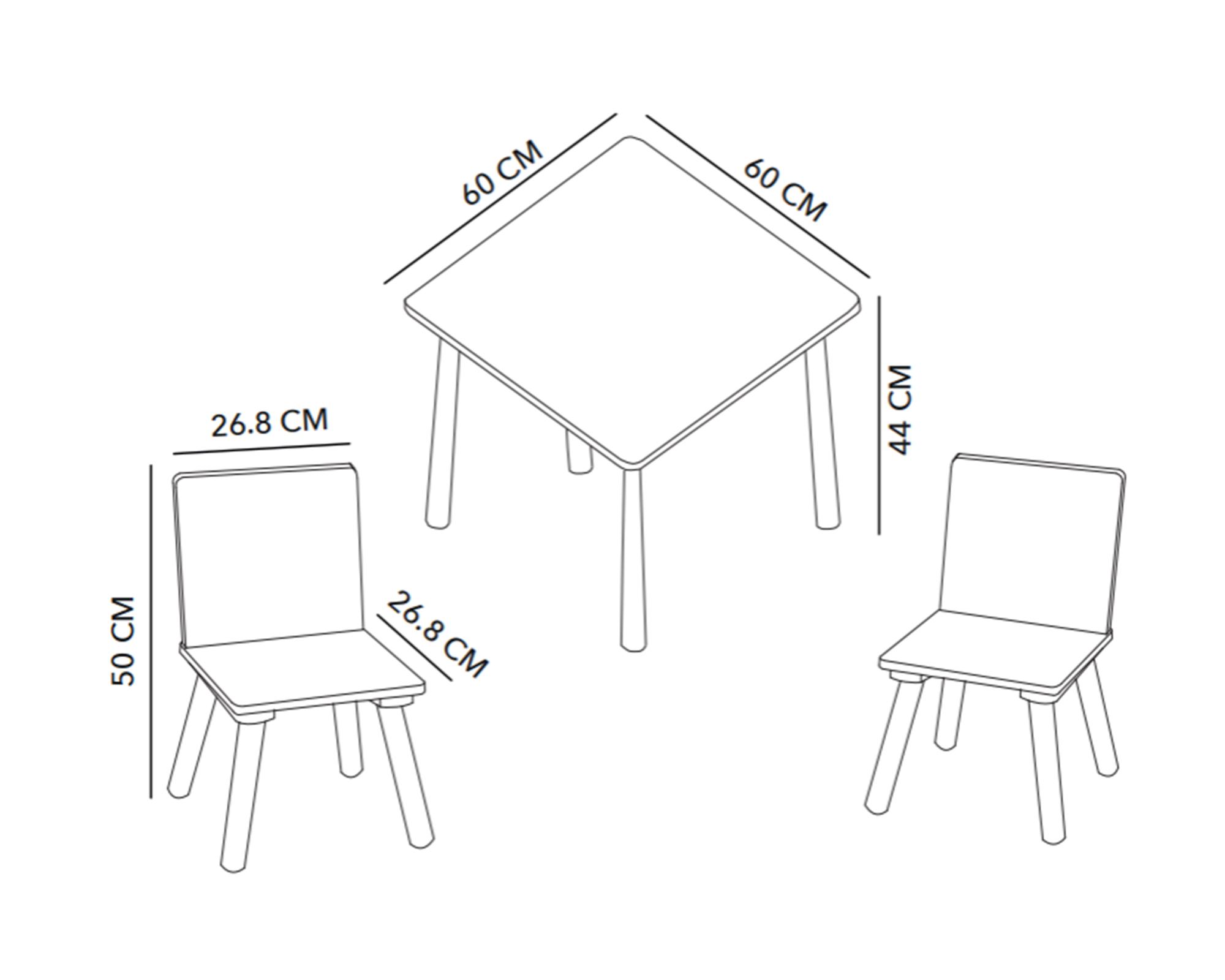 Mesa infantil + 2 sillas Farmer trucks-8