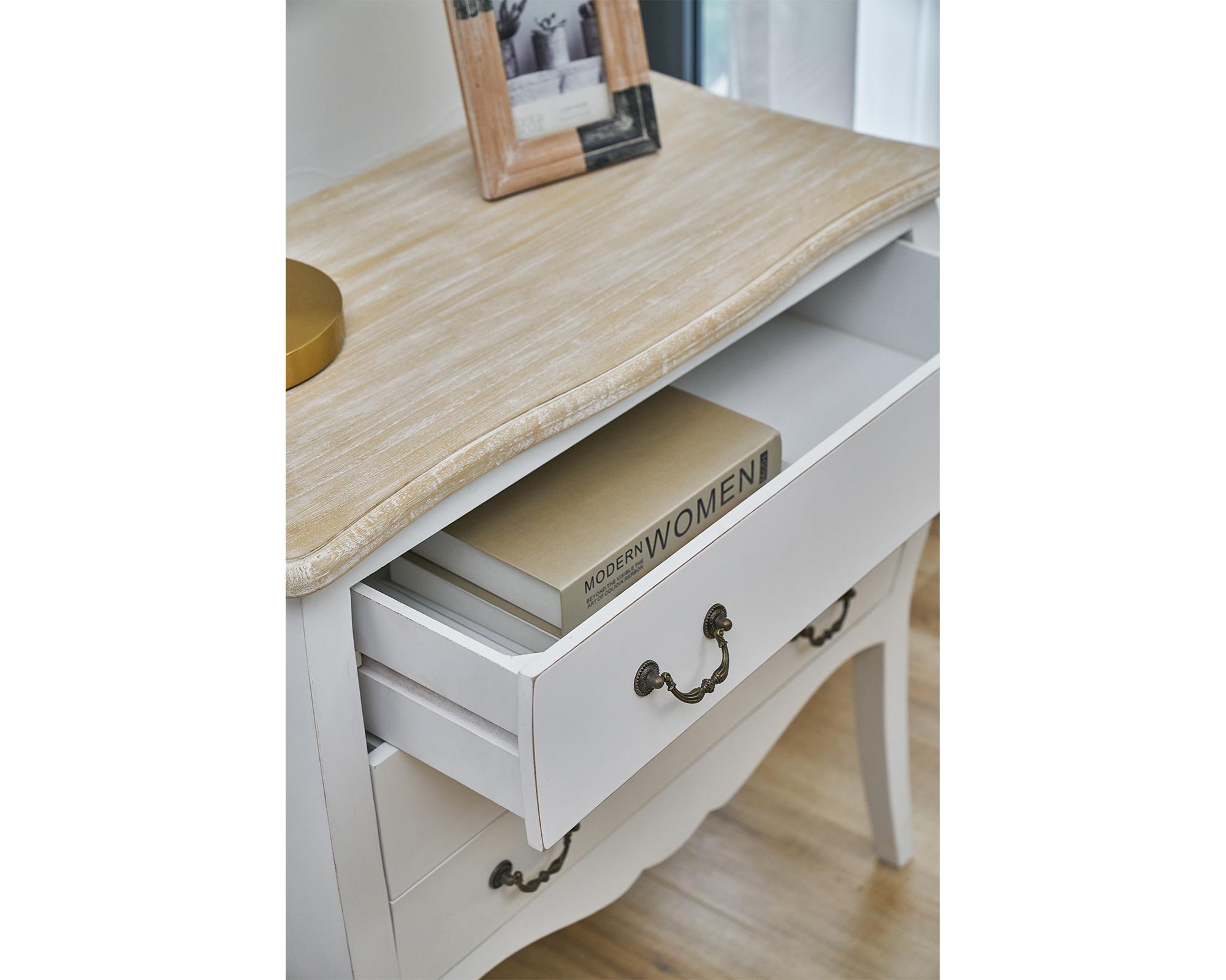 Cómoda Provenzal 3 cajones 76x74x37 cm-3