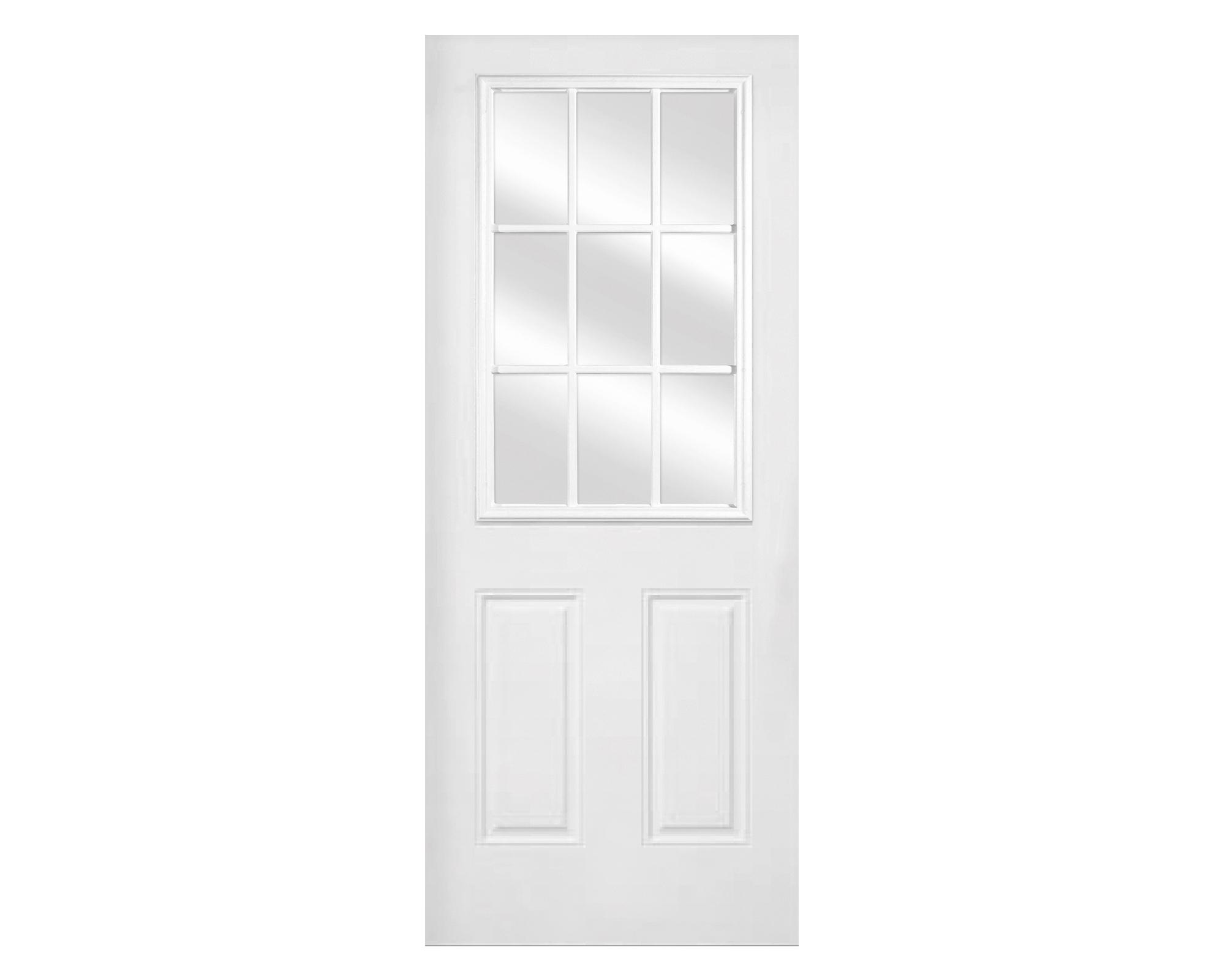 Puerta 85x200 cm Medio cuerpo 9 luces blanco-1