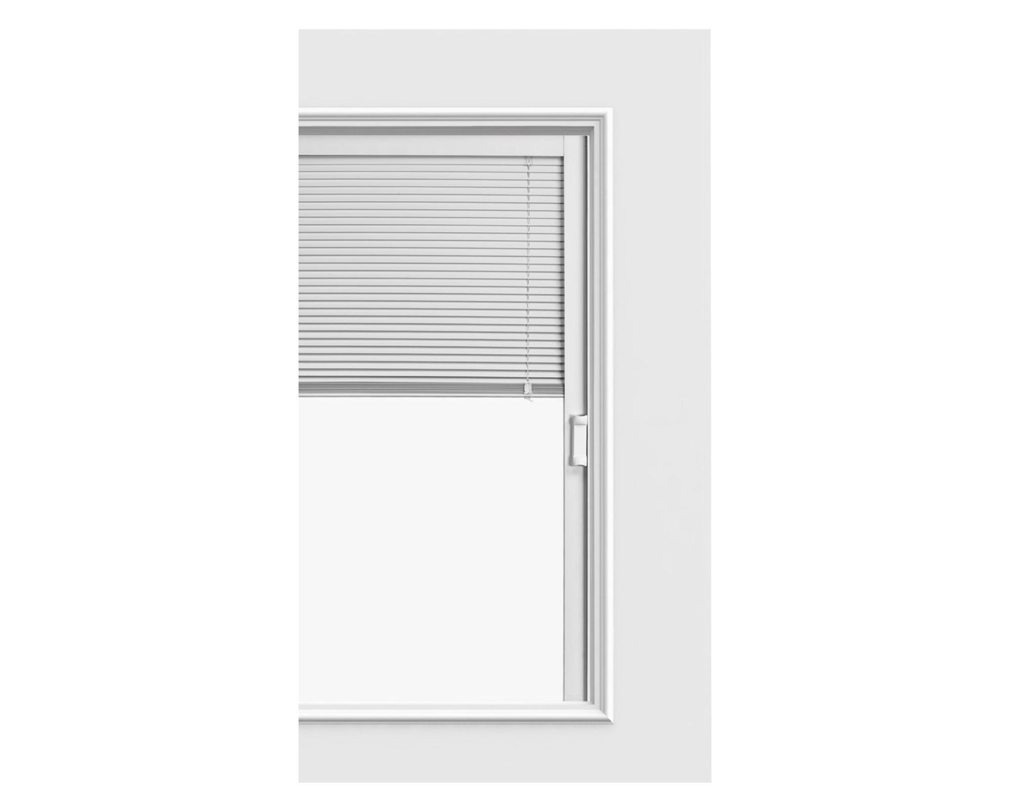 Puerta 90x200 cm Medio cuerpo con persiana blanco-2