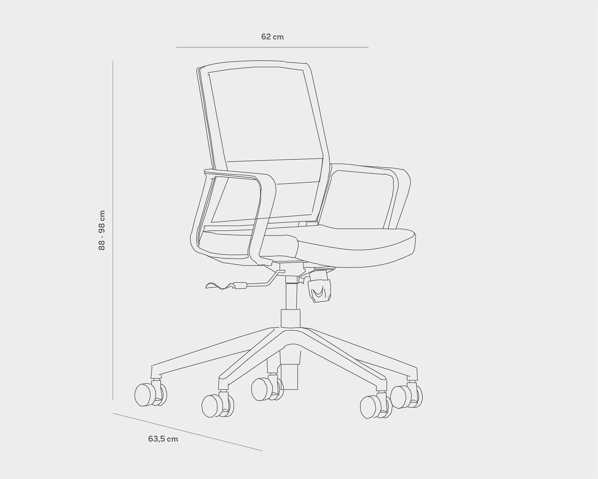 Silla PC Lynx gris claro-4