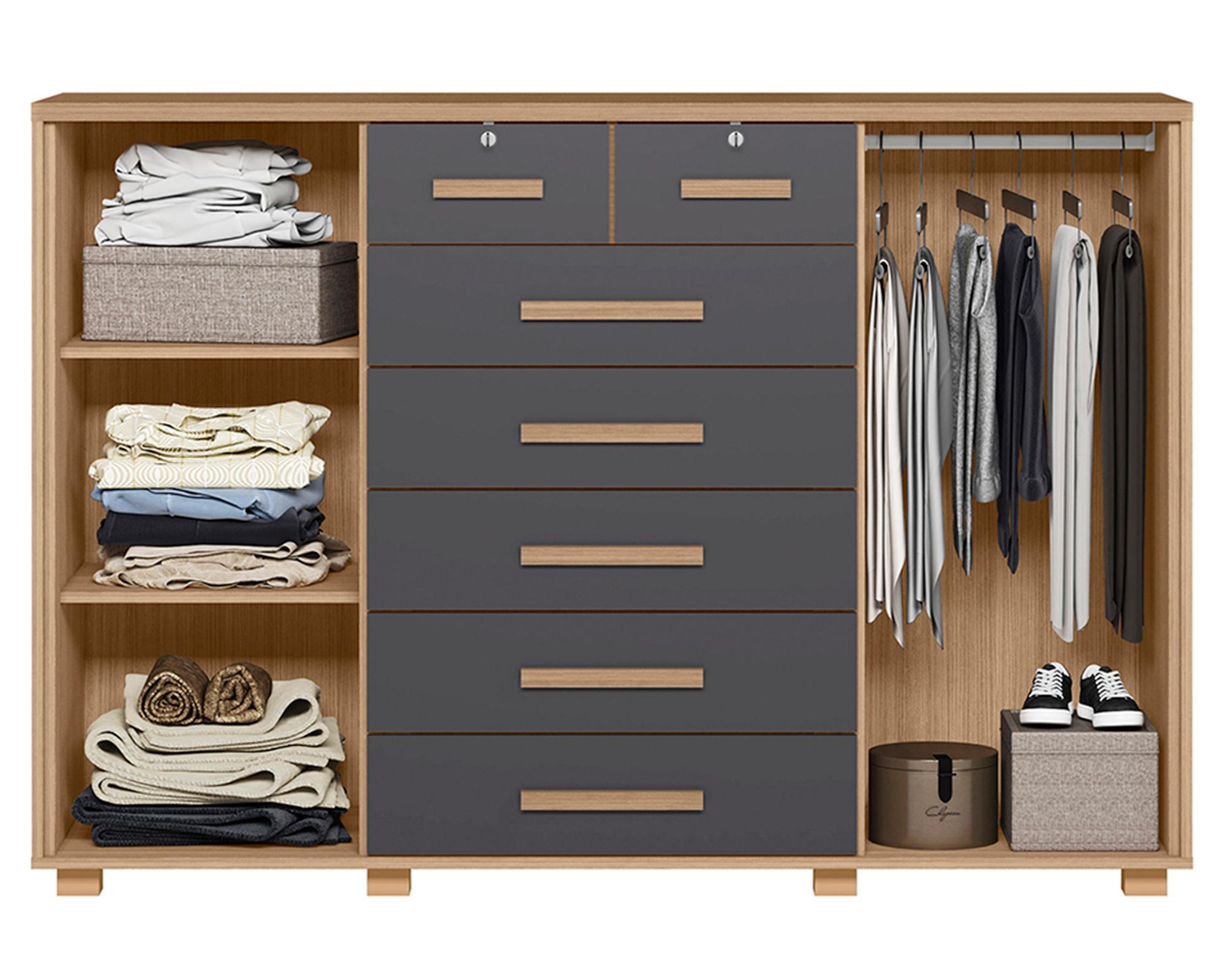 Cómoda 7 cajones Fontana gris-1