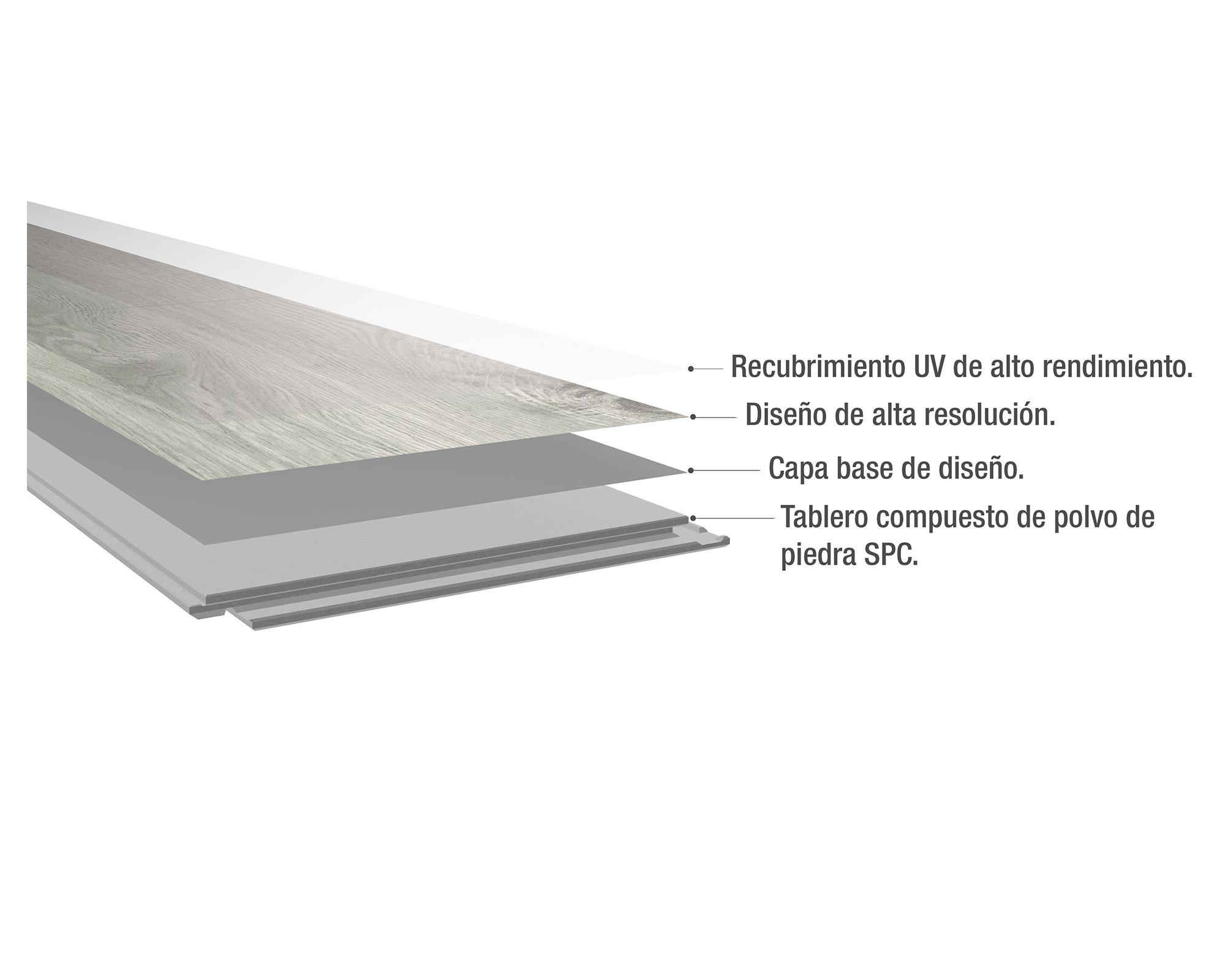 Piso vinílico Solid Pro oak siero 4 mm 3.02 m2-2