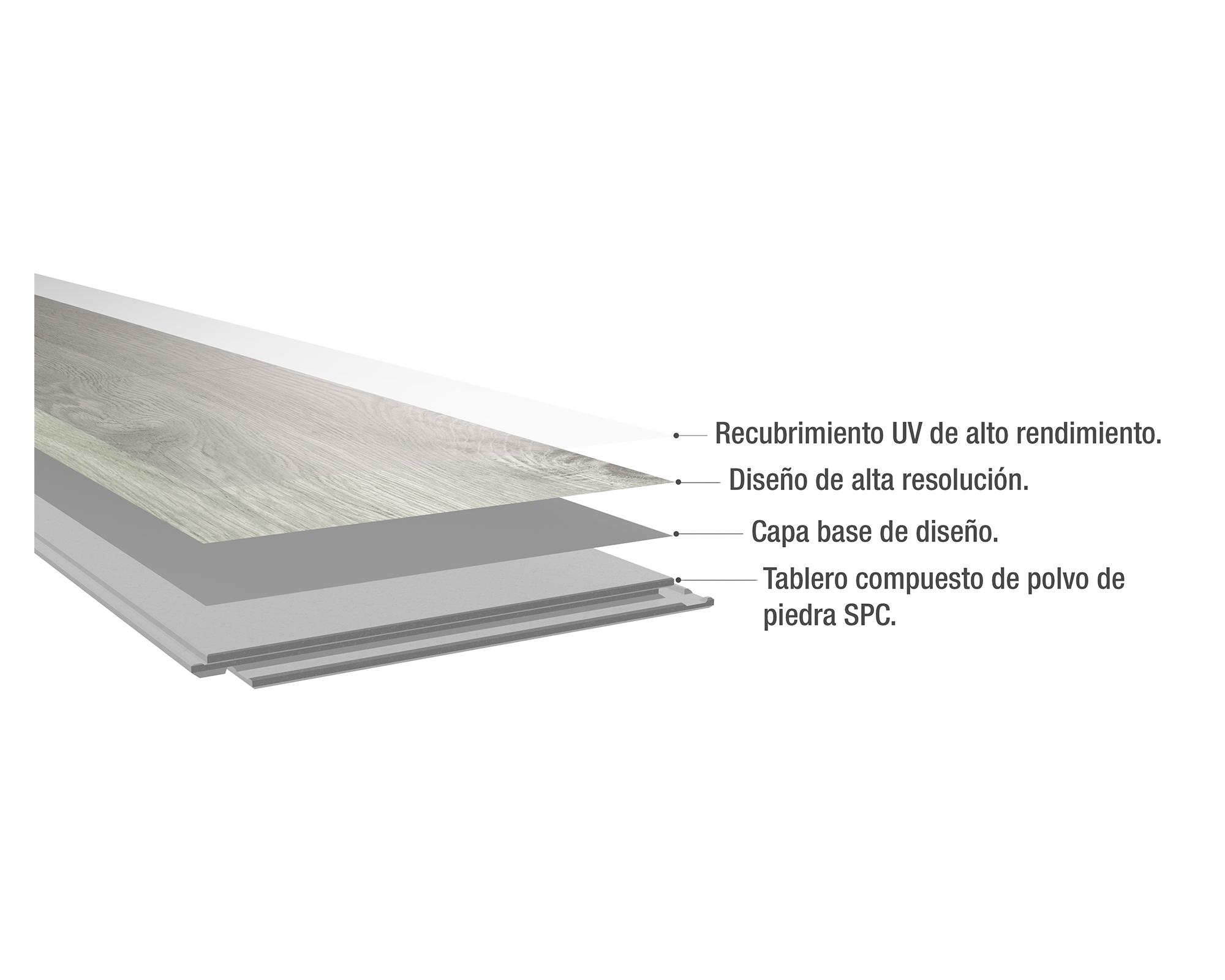 Piso vinílico SPC Solid Pro oak Arona 4 mm 3.02 m2-4