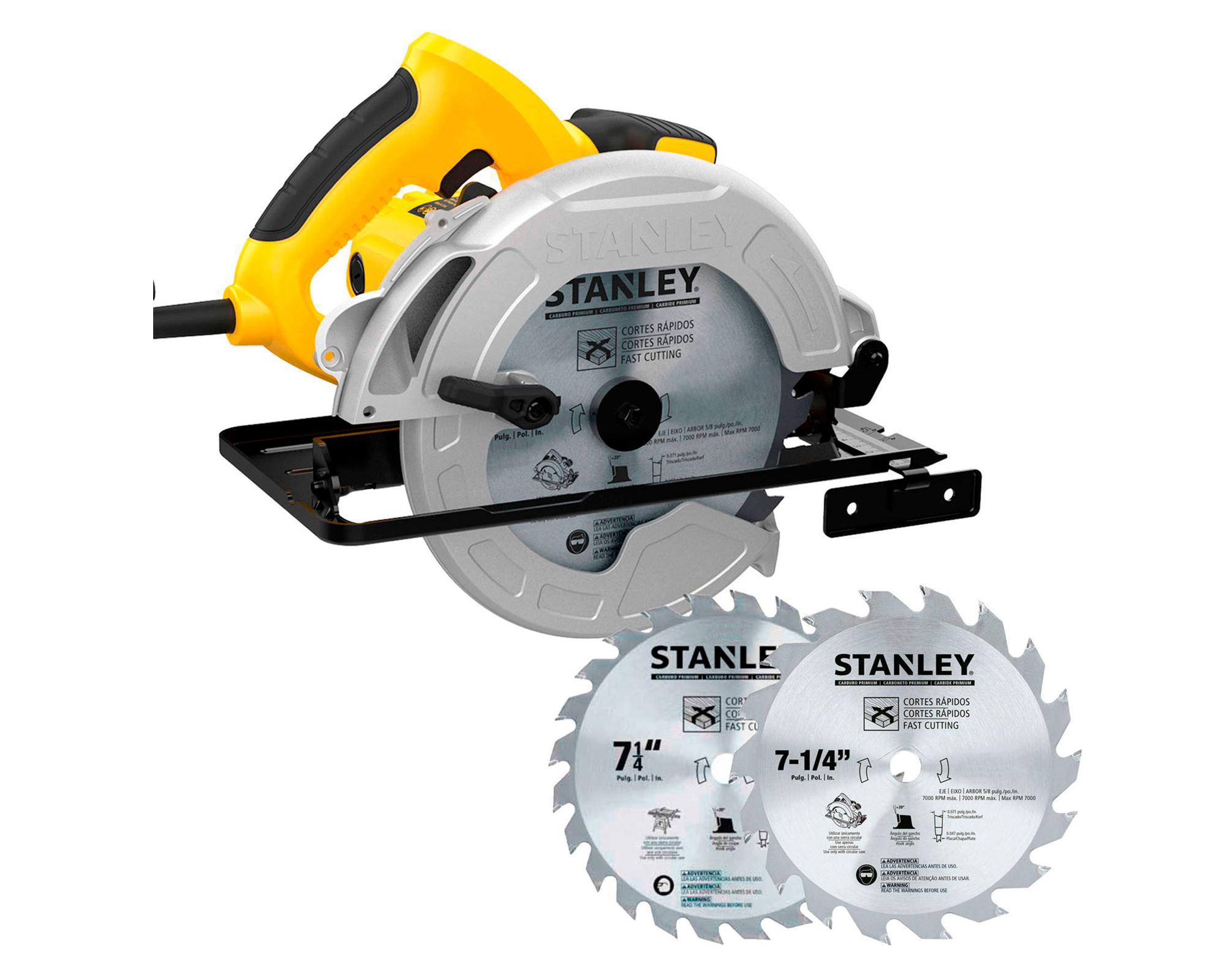 Sierra circular  7-1/4” 1600W + 2 discos-0